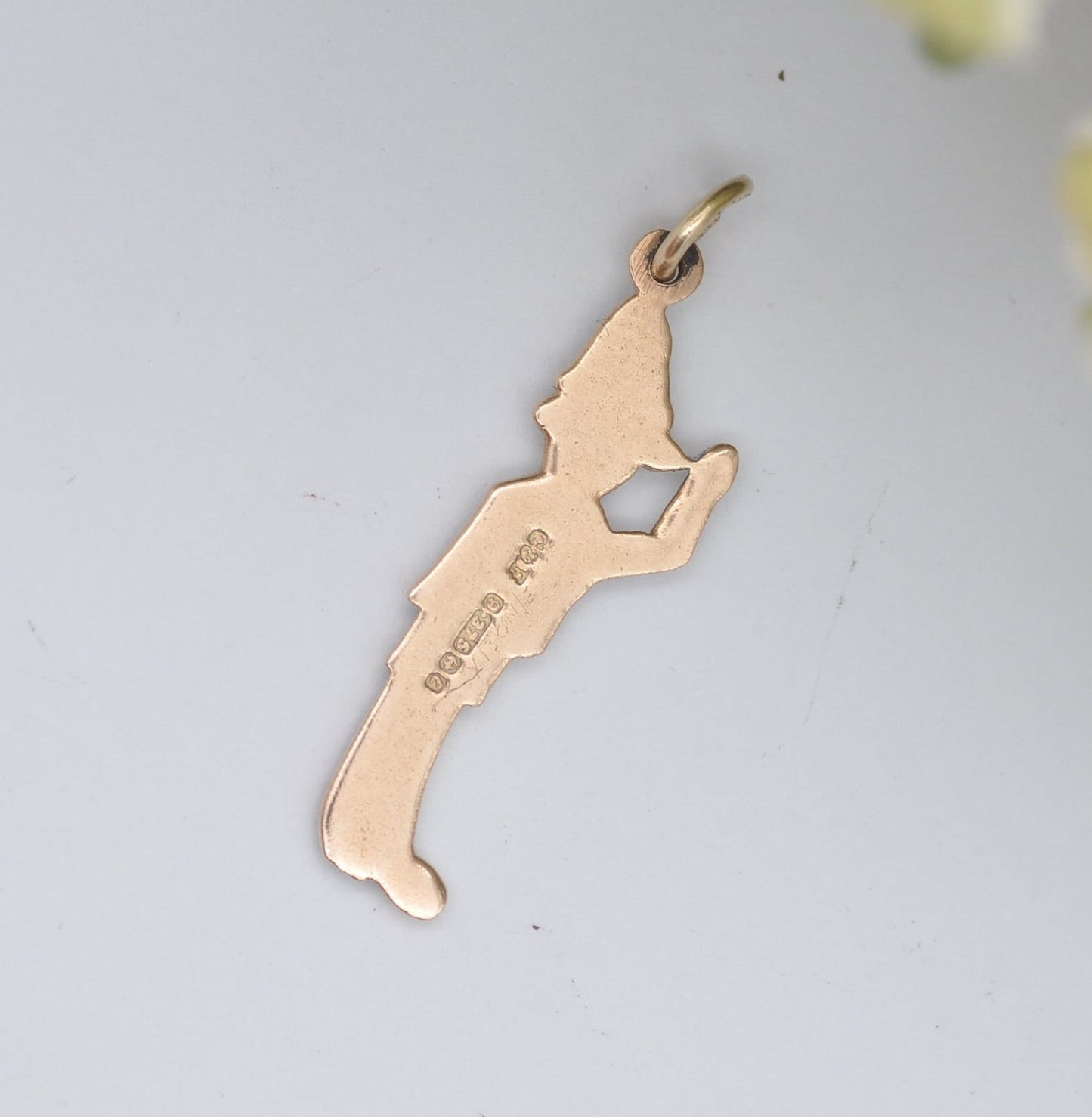 Vintage 9ct Gold Enamel Policeman Charm Pendant - Bobby Cartoon Character