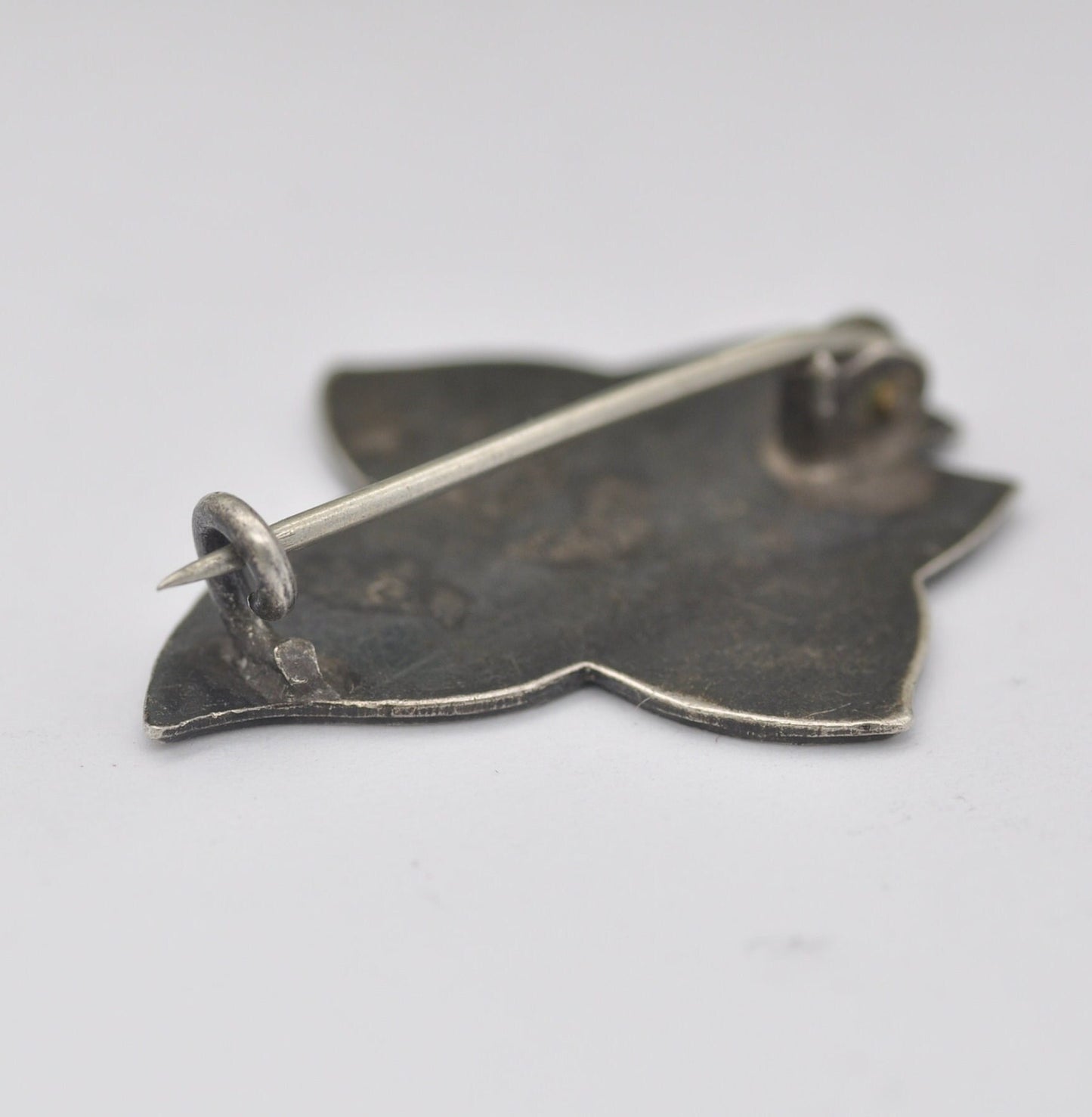 Antique Sterling Silver Mother Leaf Brooch - Sentimental Mum Jewellery