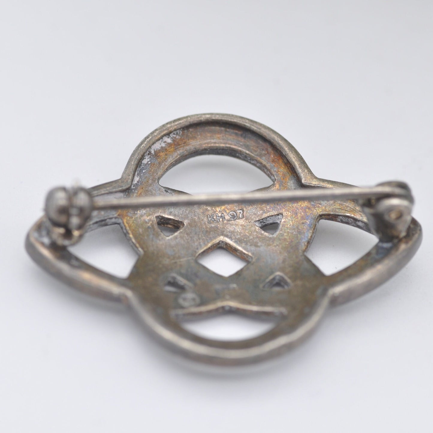 Vintage Kit Heath Sterling Silver Brooch -Small Open Celtic Knot Design