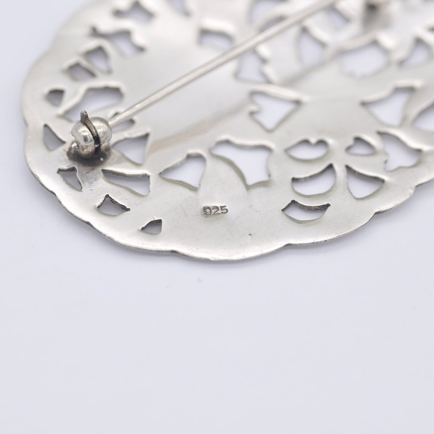 Vintage Sterling Silver Openwork Flower Brooch - Cut Out Flowers | Victorian Aesthetic Style