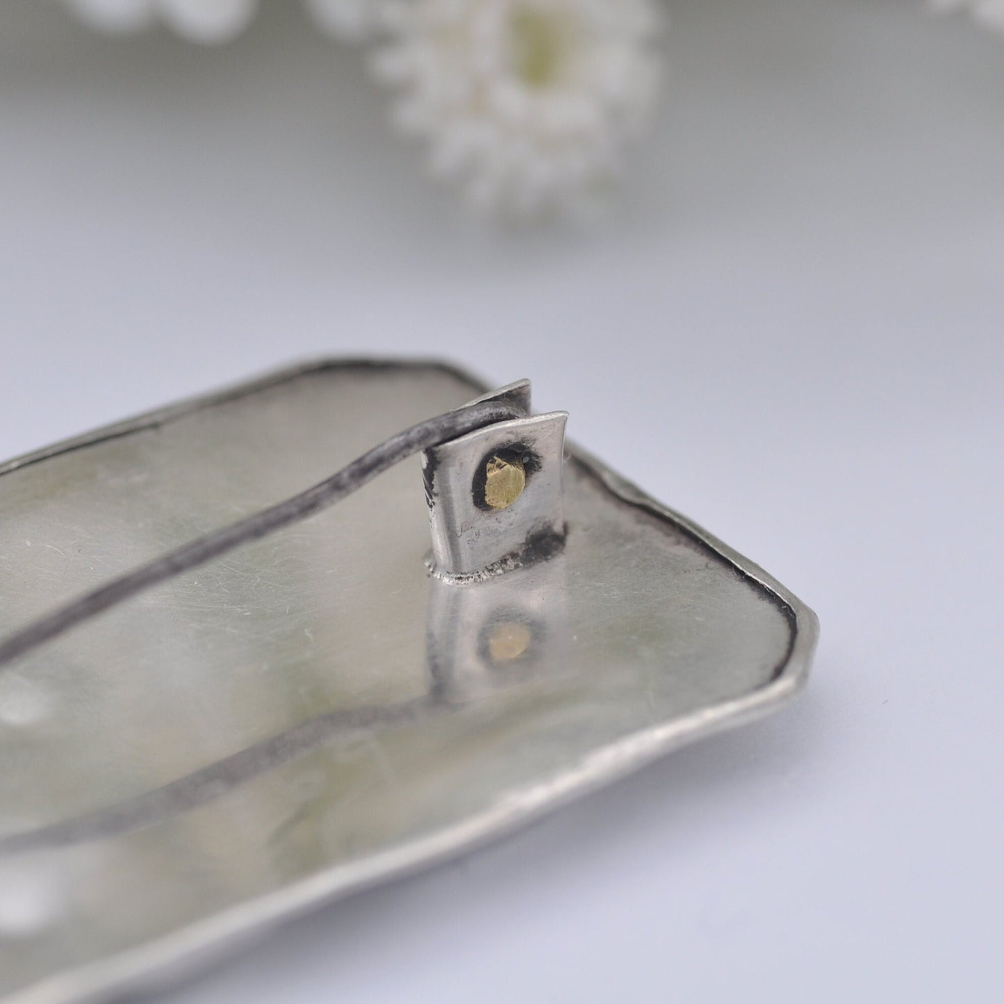 Vintage Unusual Silver Tone Brooch - Textured Leaf Design | Repousse Embossed