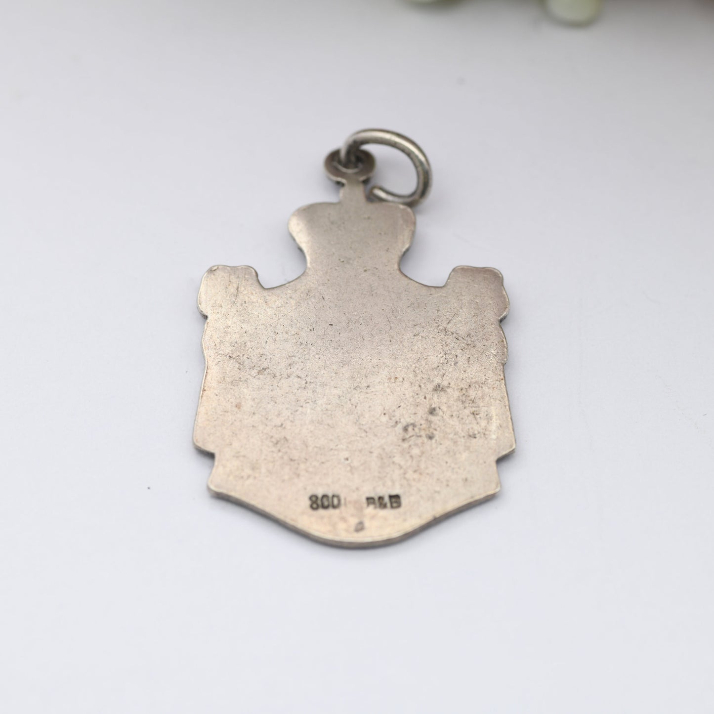 Vintage Silver and Enamel Liechtenstein Souvenir Shield Charm Pendant - Coat of Arms Crest | European .800 Silver
