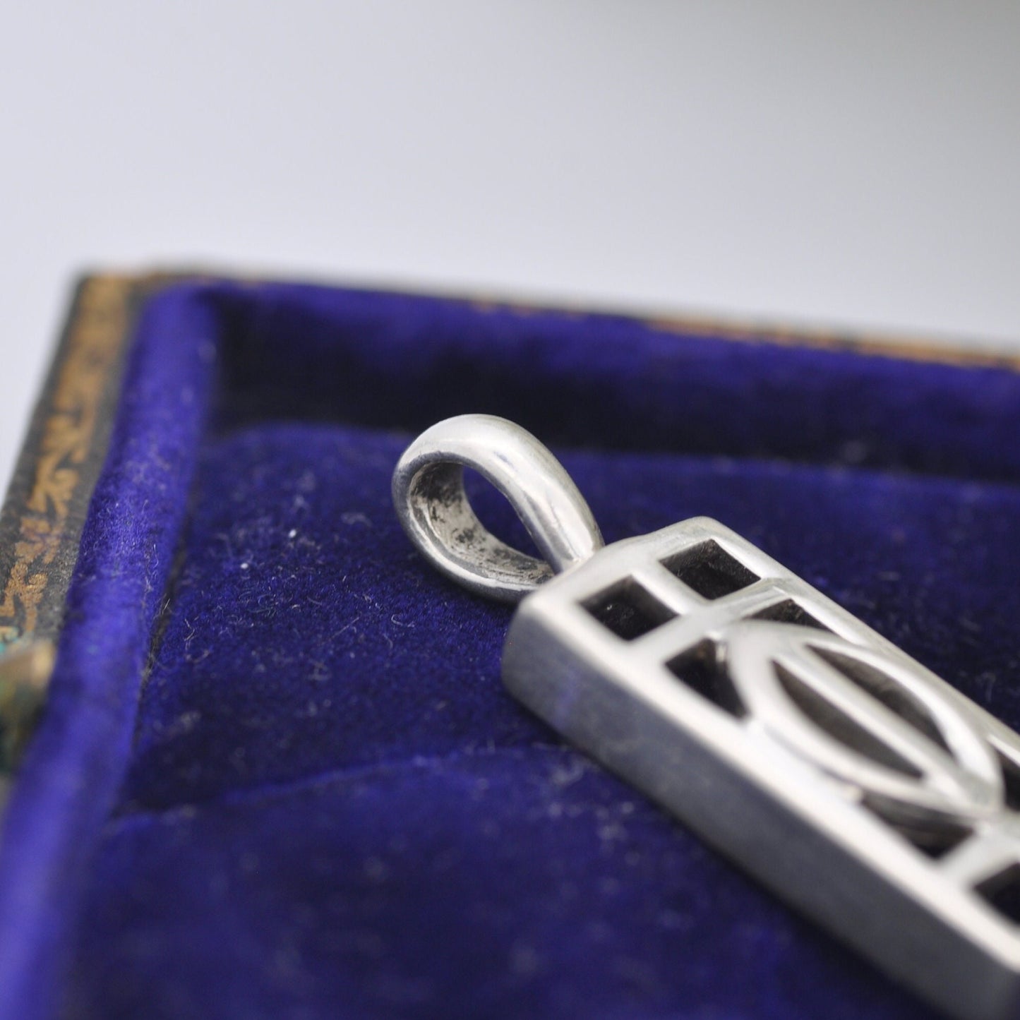 Vintage Kit Heath Sterling Silver Celtic Openwork Pendant 1990s - Rectangle Symbol