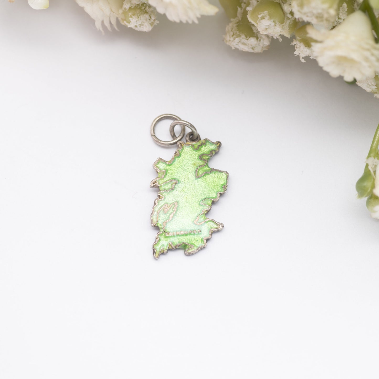 Vintage Sterling Silver Edinburgh TLM Enamel Souvenir Charm Pendant - Scotland Map | Tourist Charm | Scrap Book | Charm Bracelet