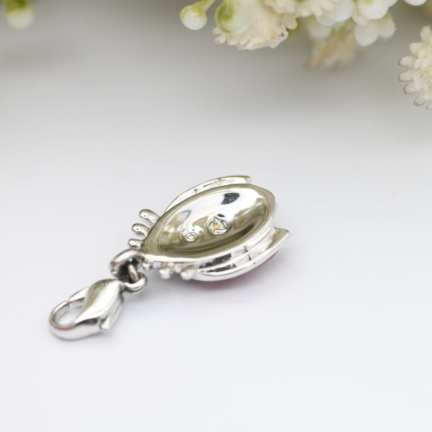 Swarovski Ladybird Charm Pendant - Red Enamel and Sparkly Crystals