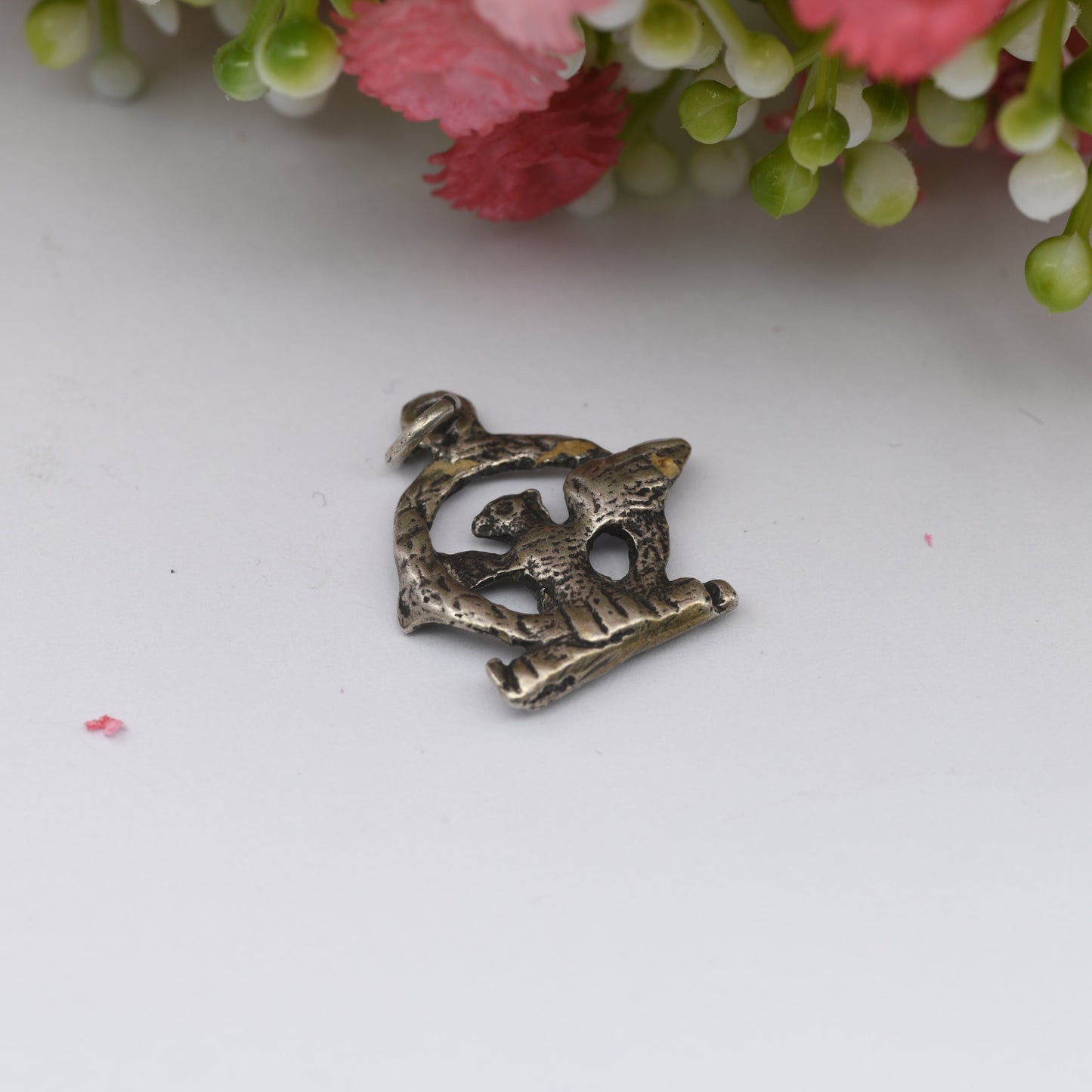 Vintage Silver Eagle in Wreath Charm Pendant - SPQR Ancient Roman Symbol of the Senate | USA American Eagle