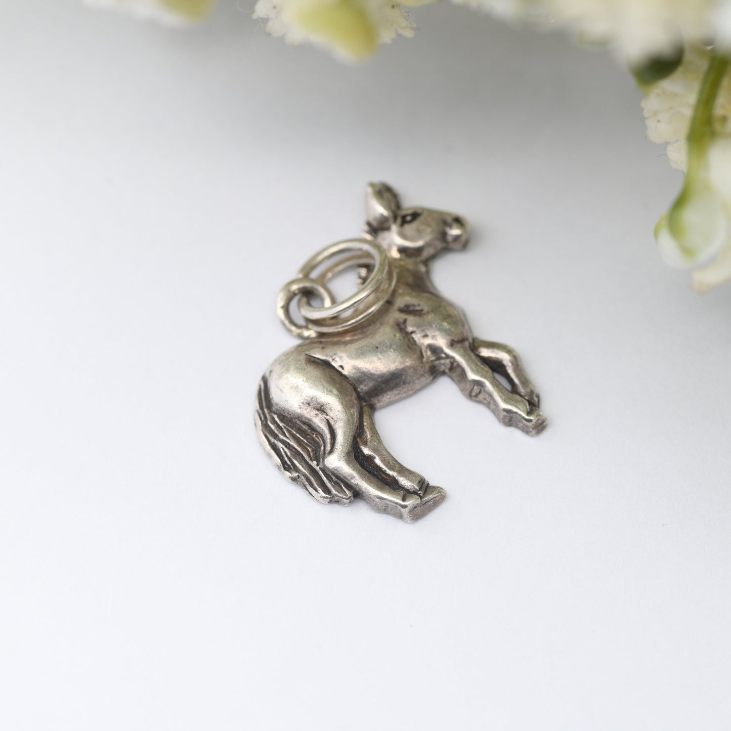 Vintage Navajo Sterling Silver Horse Charm Pendant - American Animal Nature Lover Gift