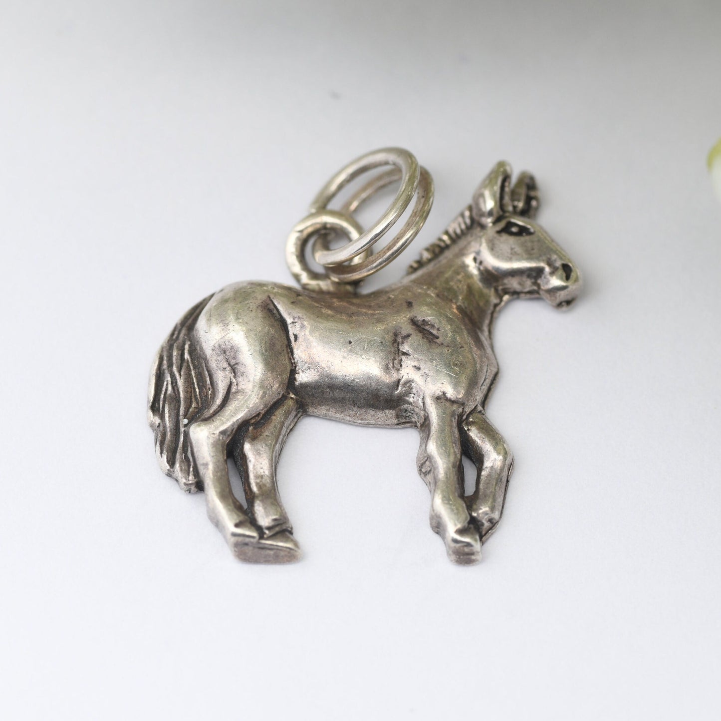 Vintage Navajo Sterling Silver Horse Charm Pendant - American Animal Nature Lover Gift