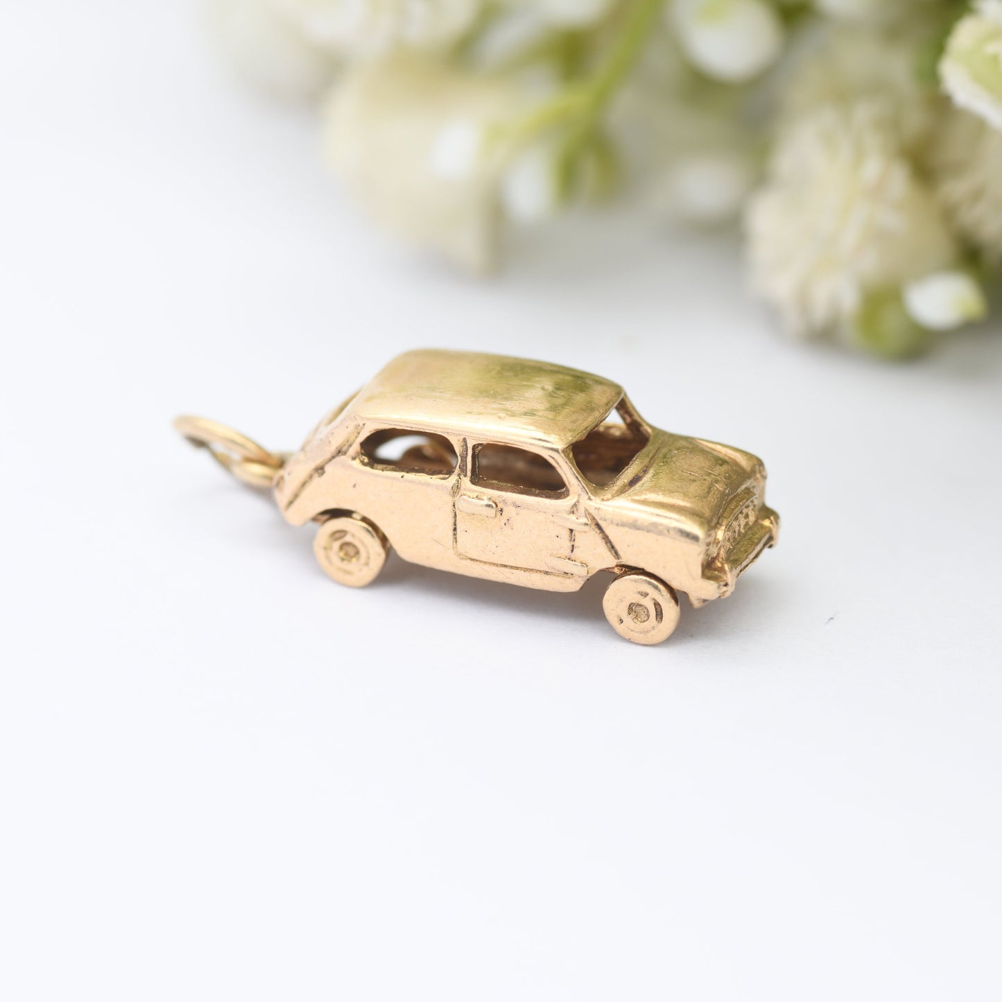 Vintage 9ct Gold Classic Car Charm Pendant 1965 - Retro Car Enthusiast | Nicely Detailed | H S Ltd Harrods H Samuels