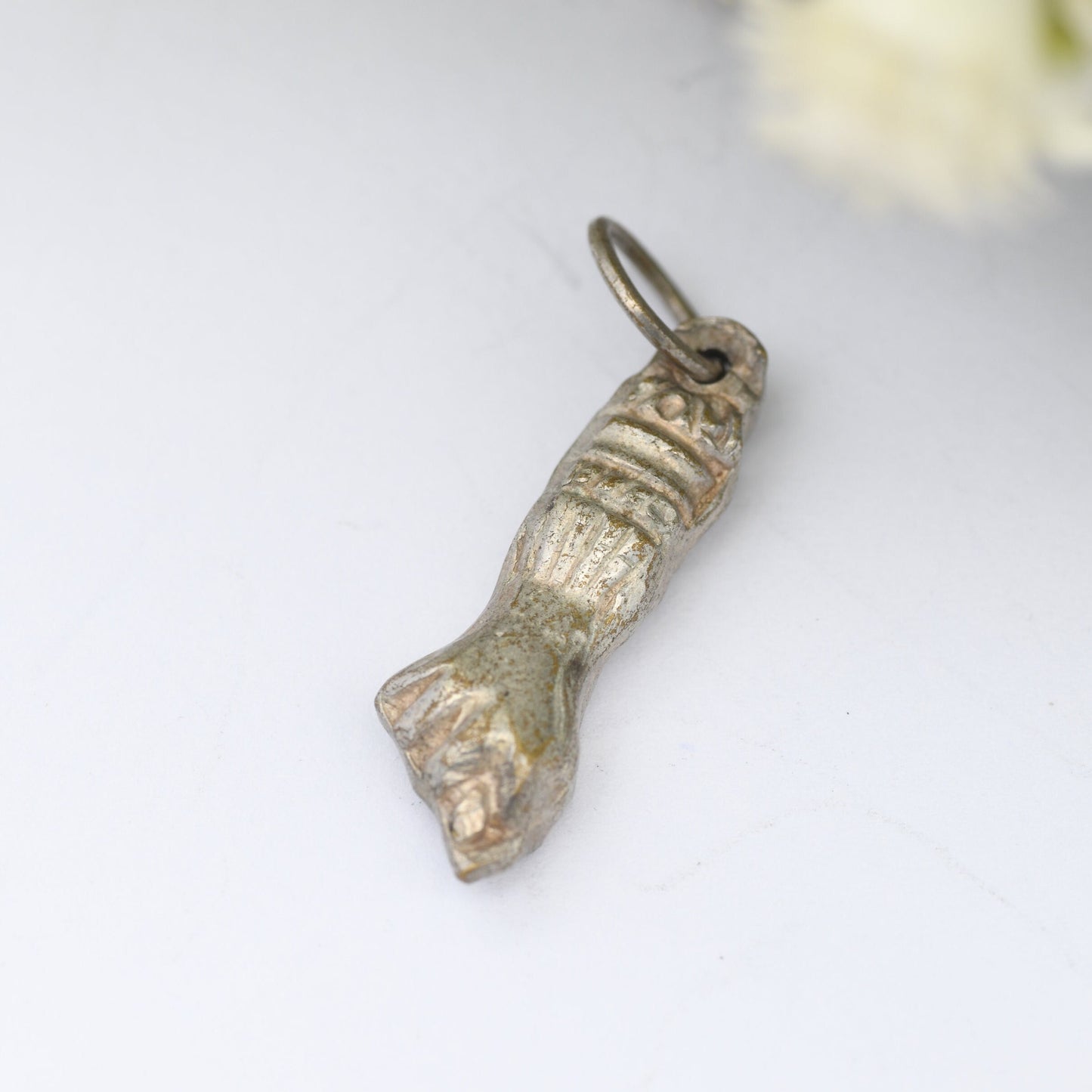 Vintage Mano Figa Charm Pendant - Closed Fist Pendant | Good Luck and Fertility Symbol