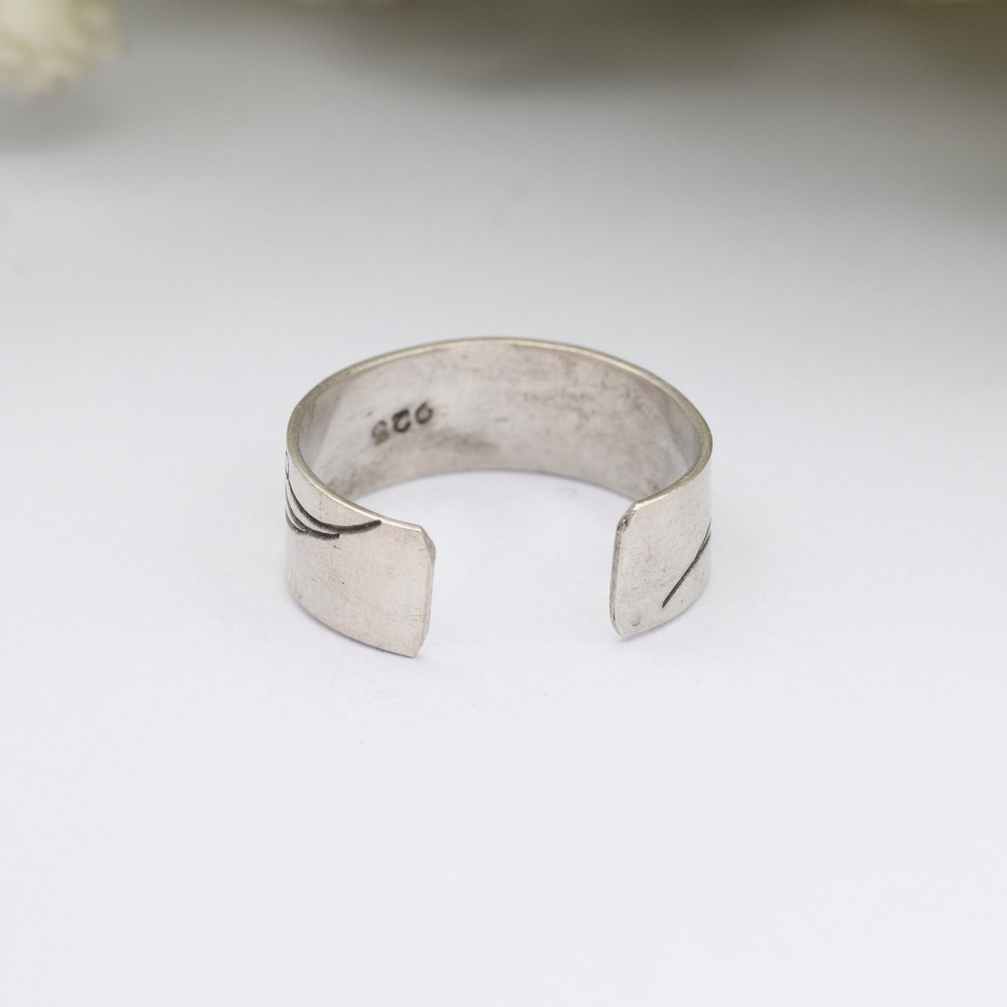 Vintage Sterling Silver Open Band Ring