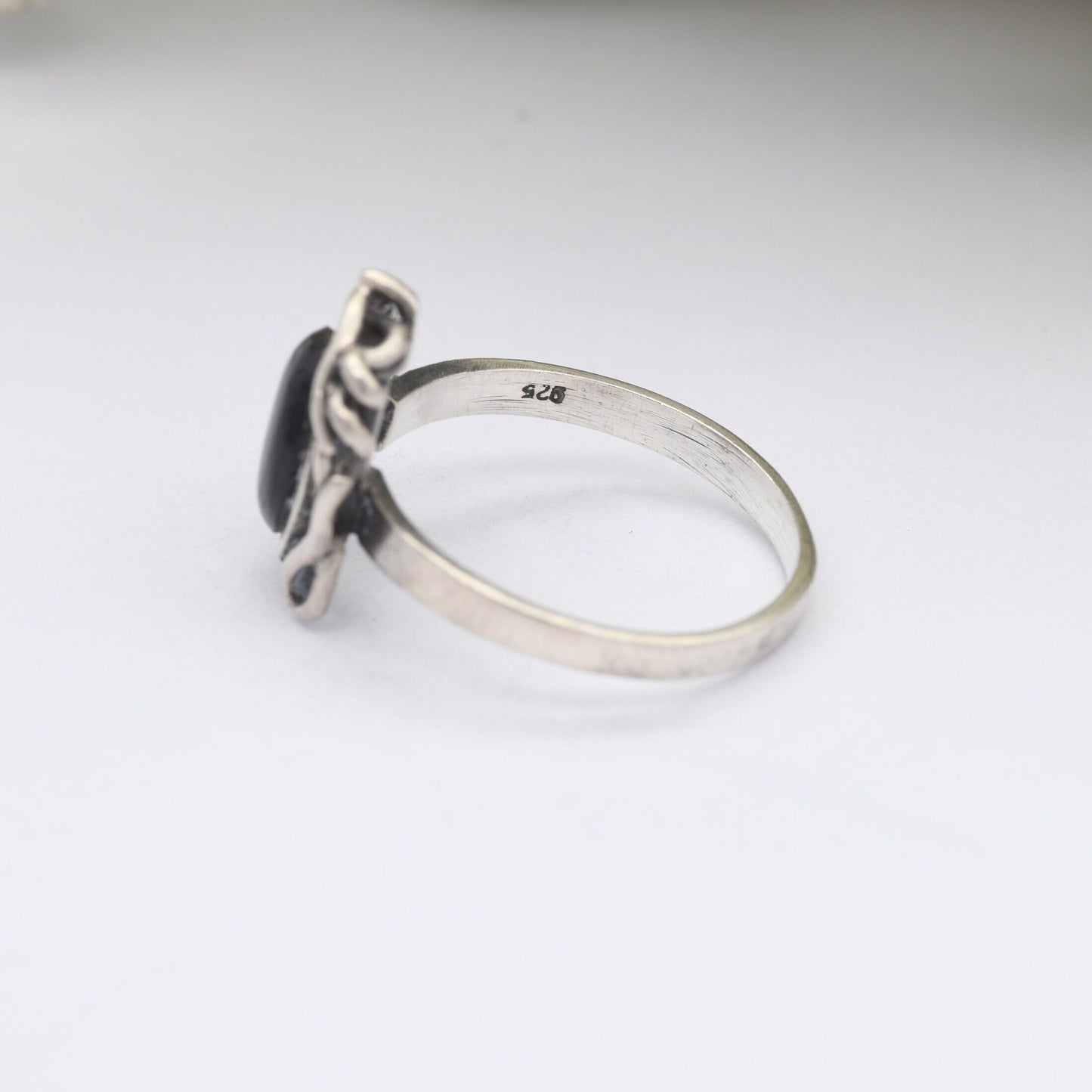 Vintage Sterling Silver Onyx Ring