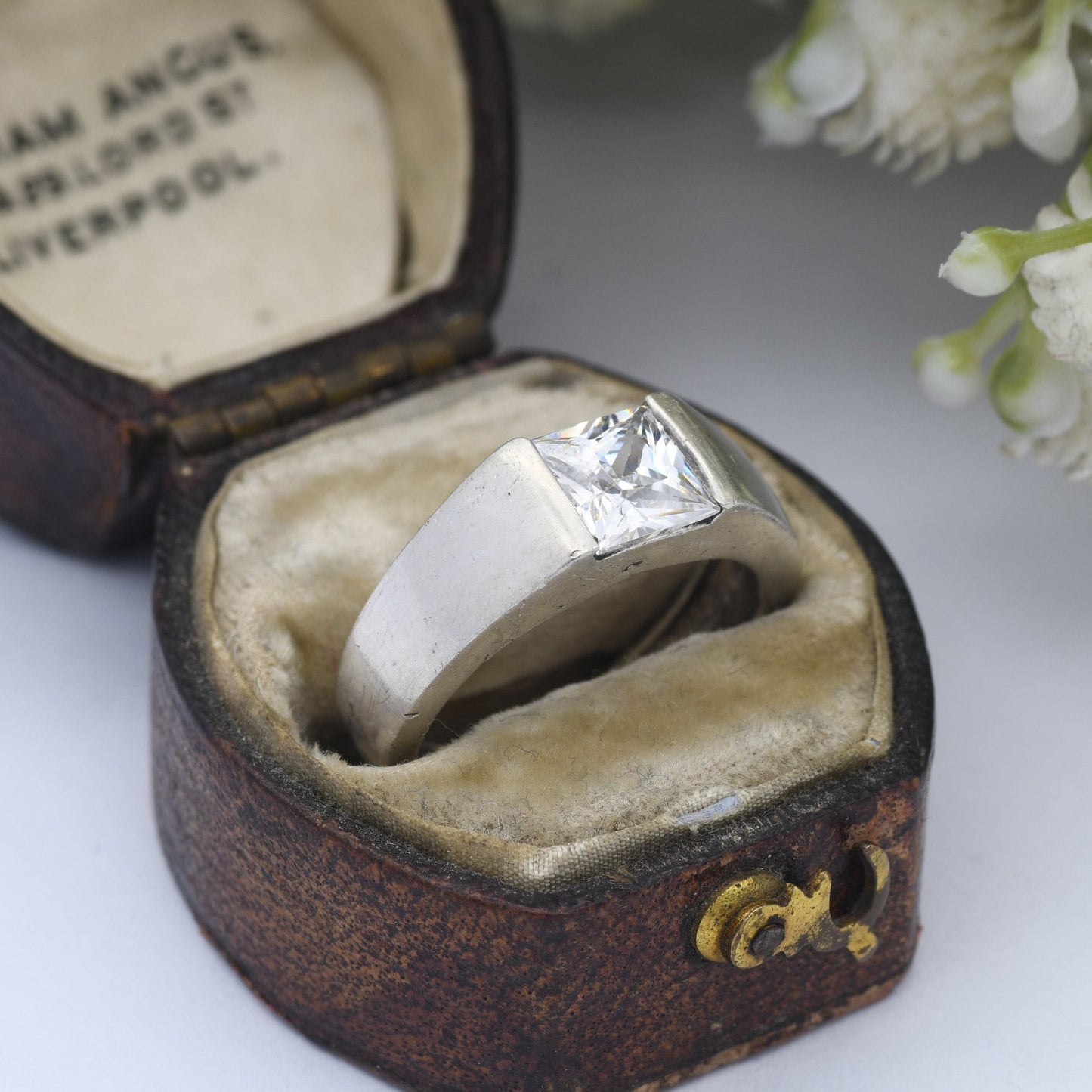 Vintage Sterling Silver Cubic Zirconia Solitaire Ring