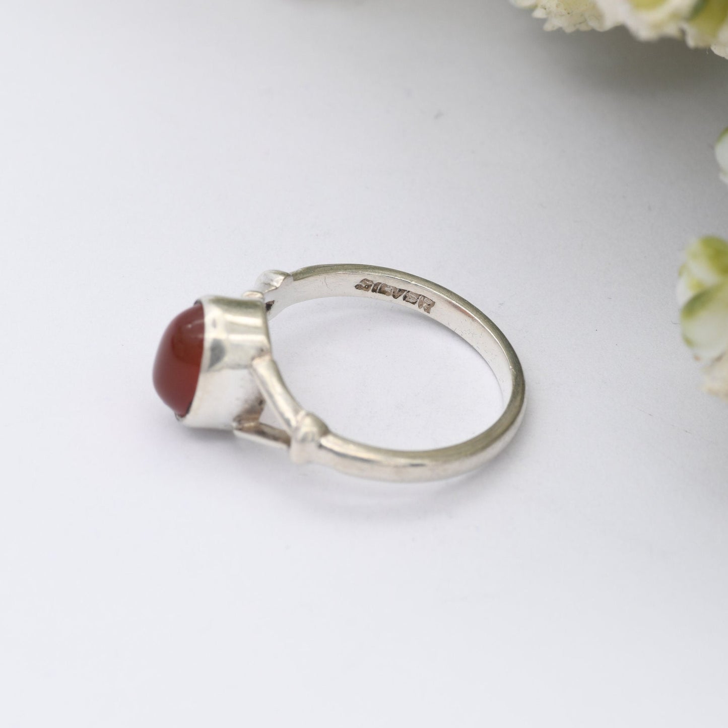 Vintage Carnelian Sterling Silver Ring