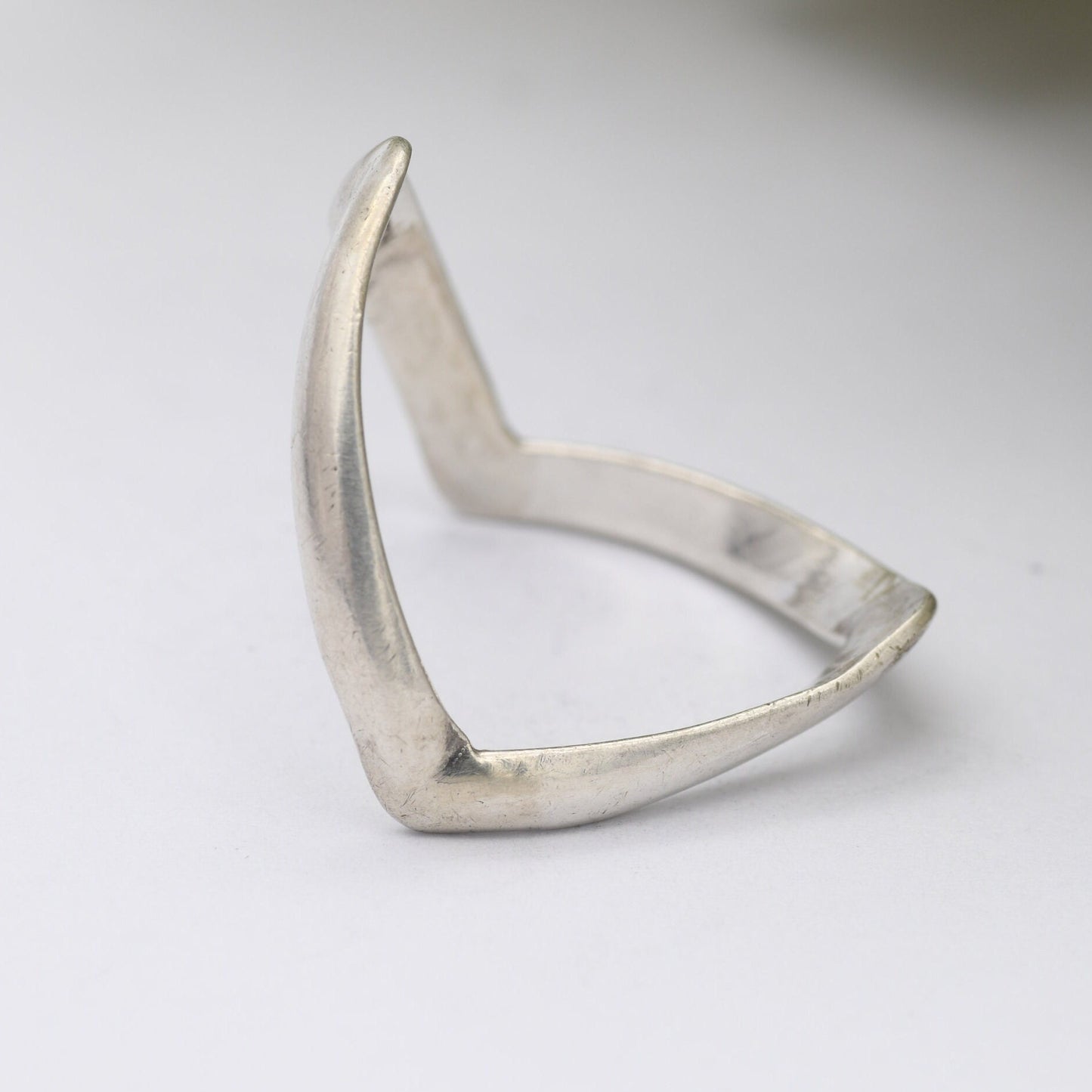 Vintage Sterling Silver Full Wishbone Ring