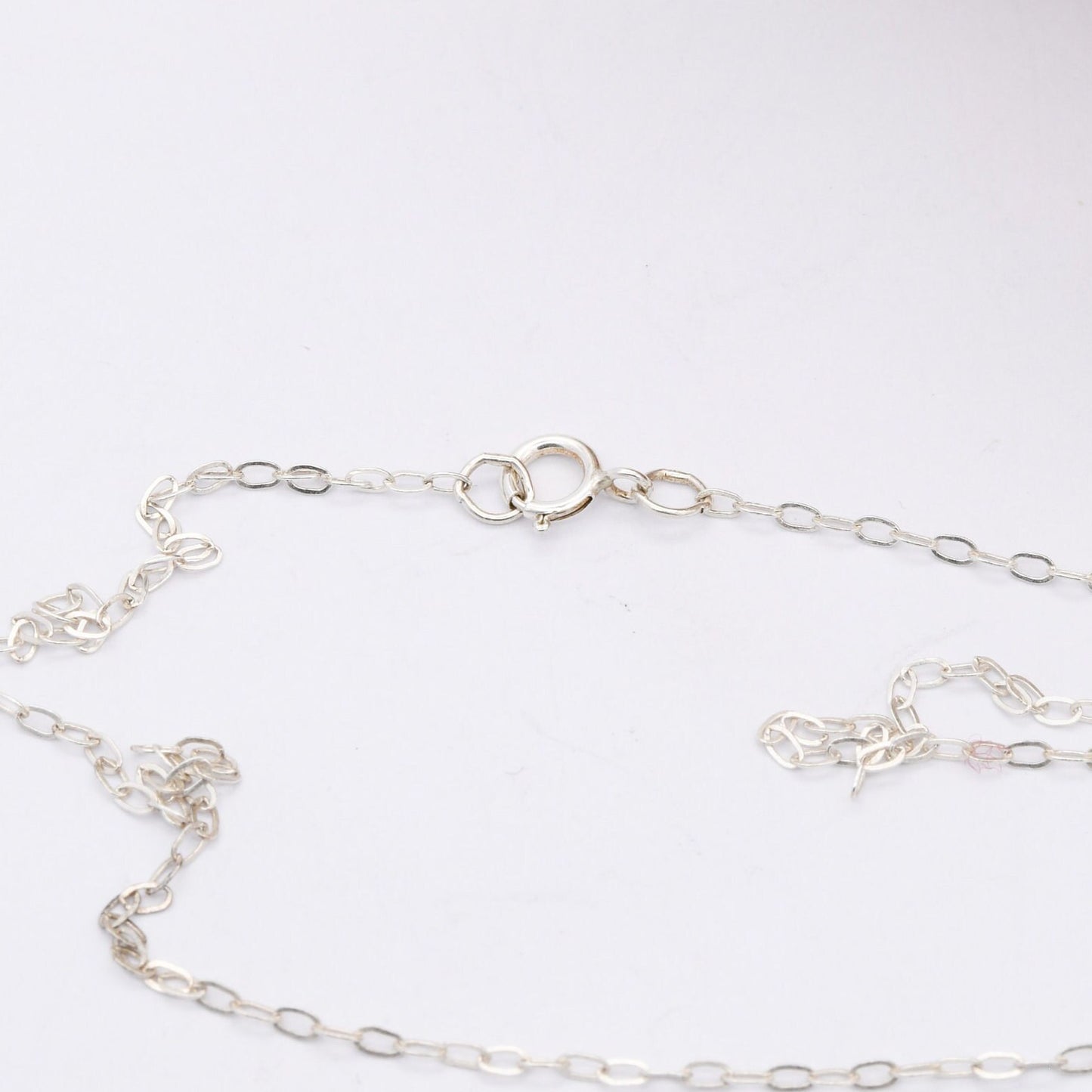 Vintage Sterling Silver Locket Pendant Necklace with Engraved Design - Small Chunky Oval Shape | Trace Chain