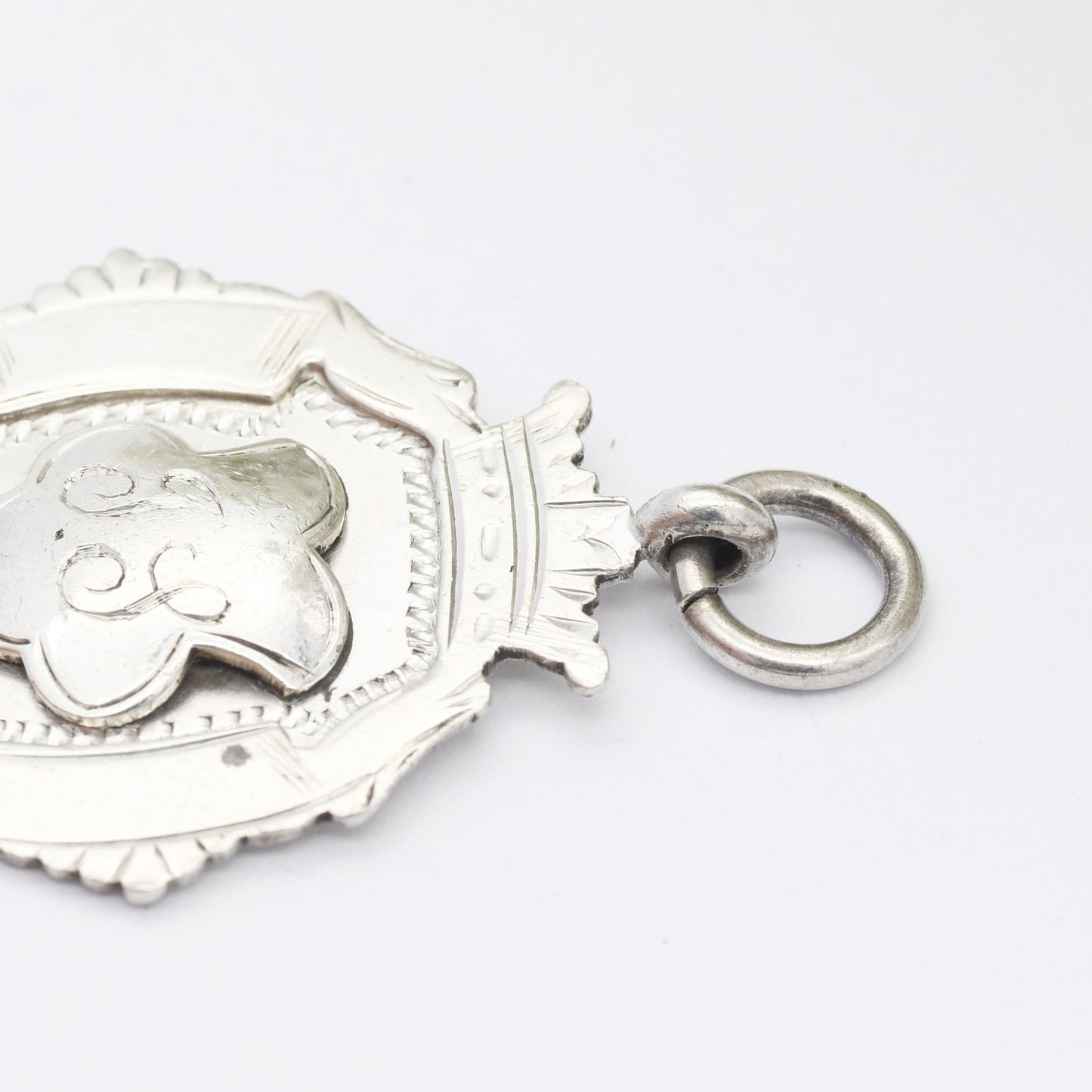 Vintage Sterling Silver Watch Fob 1931 - Under 14 Winner's Medal | Engraved Initials J S
