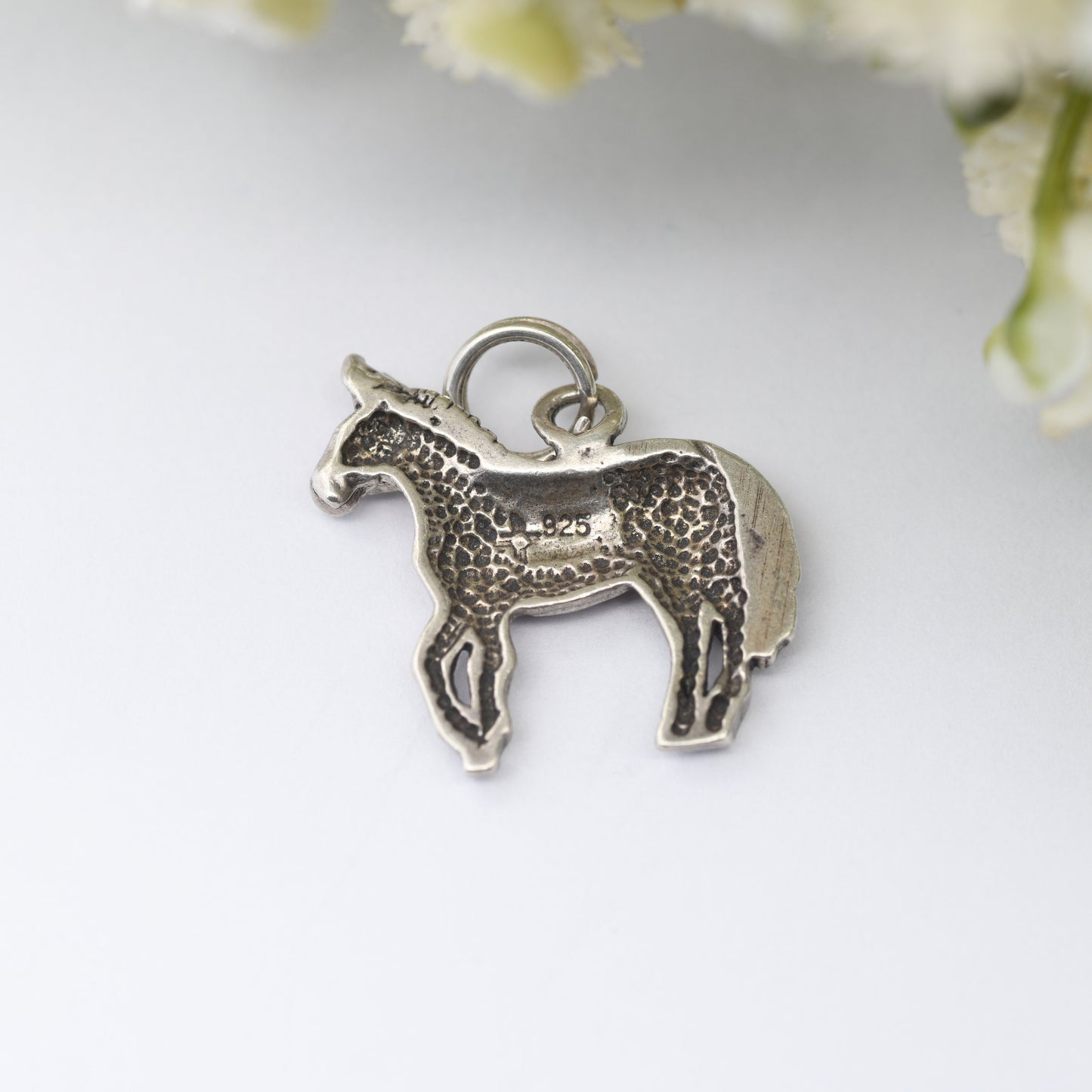 Vintage Navajo Sterling Silver Horse Charm Pendant - American Animal Nature Lover Gift