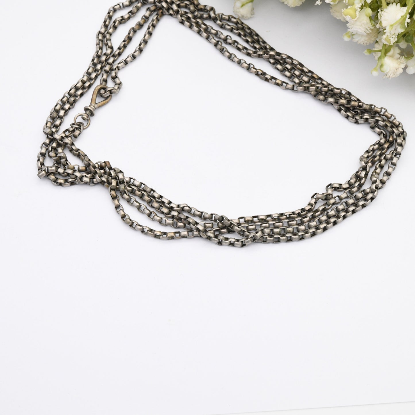Antique Guard Chain with Twist Lock Clip