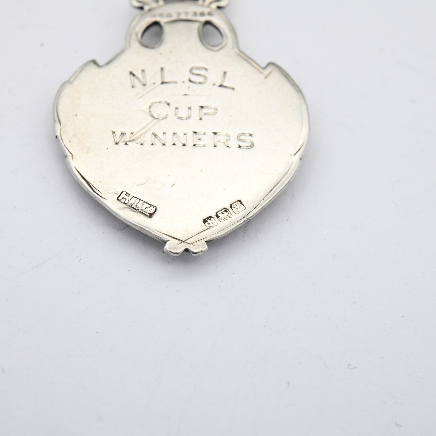 Antique Sterling Silver Albert Chain with Watch Fob Coin T-Bar & Dog Clip 1920s - Shield Fob Gold Plated | Curb Link | Pocket Watch Chain