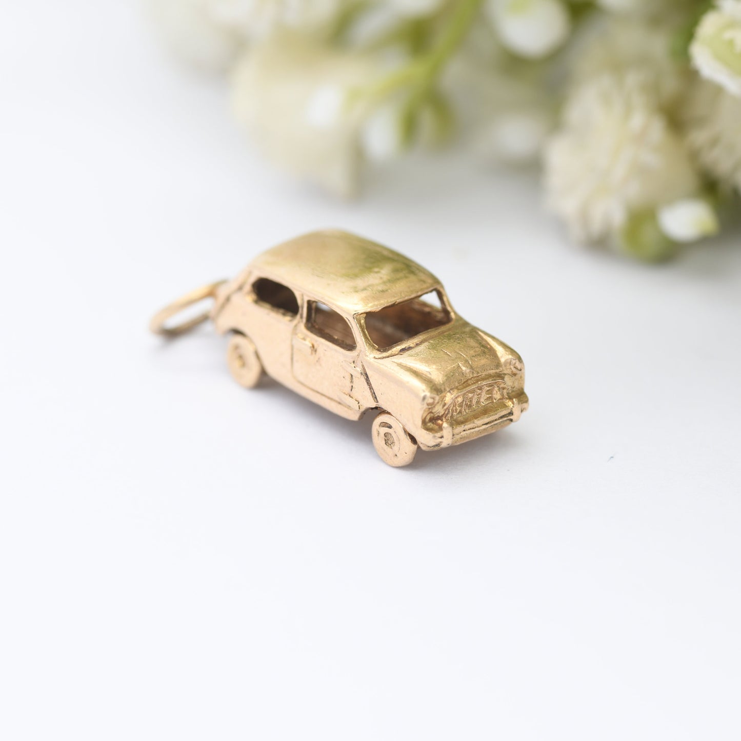Vintage 9ct Gold Classic Car Charm Pendant 1965 - Retro Car Enthusiast | Nicely Detailed | H S Ltd Harrods H Samuels