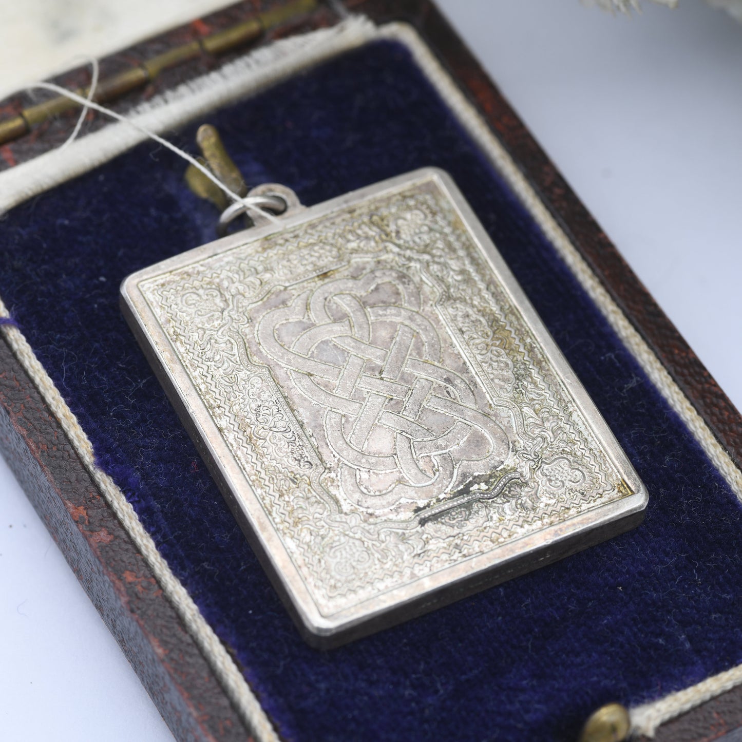 Vintage John Pinches 1977 Sterling Silver Valentine's Day Pendant Medal - Twisted Crossed Hearts Design | Wearable Silver Ingot