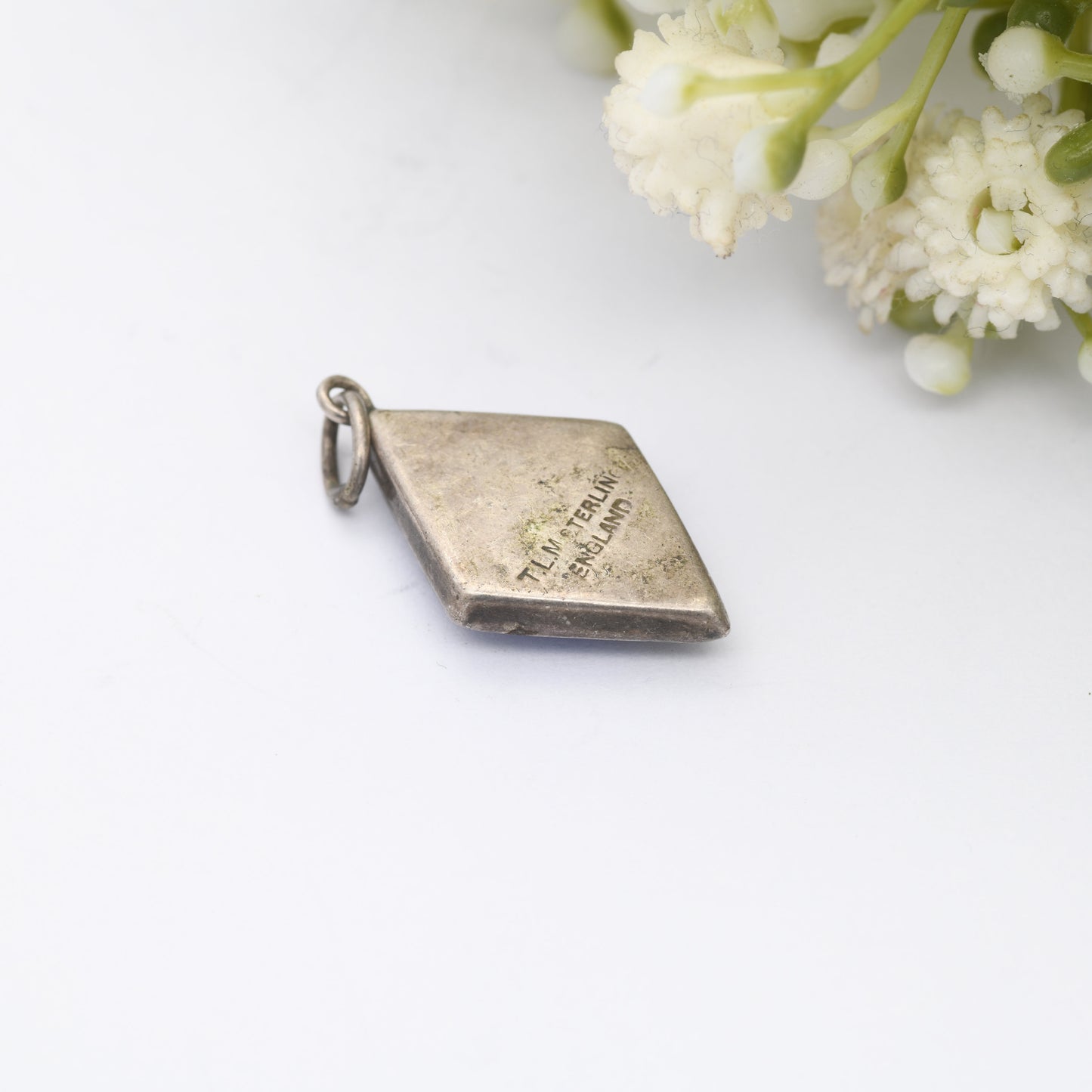 Antique TLM Art Deco Sterling Silver Butterfly Wing Pendant Thomas L Mott