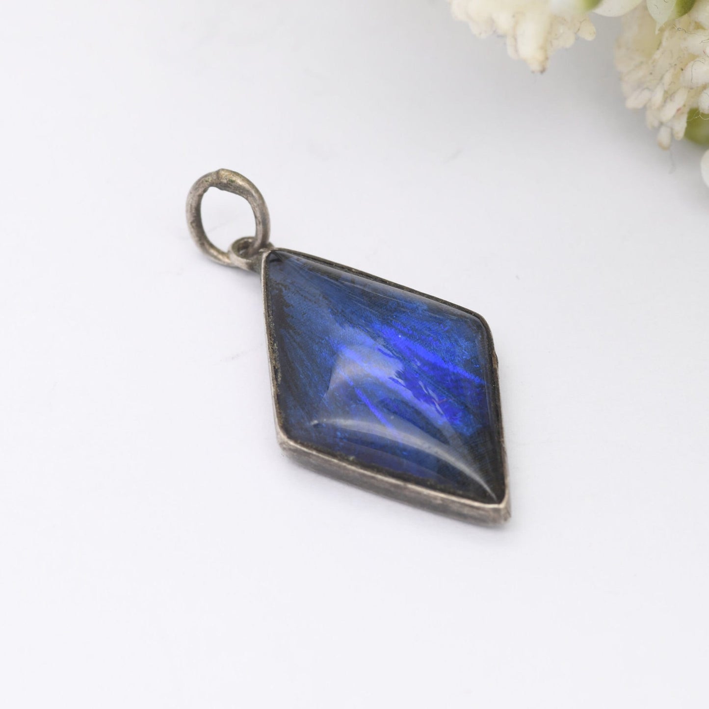 Antique TLM Art Deco Sterling Silver Butterfly Wing Pendant Thomas L Mott