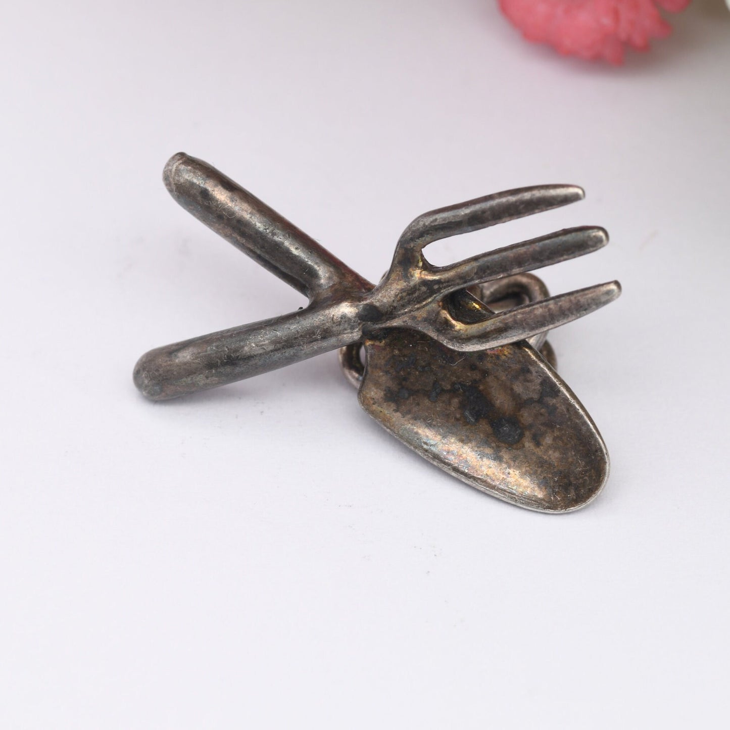 Vintage Fork and Trowel Gardening Charm Pendant - Gardener Tools | for Charm Bracelet