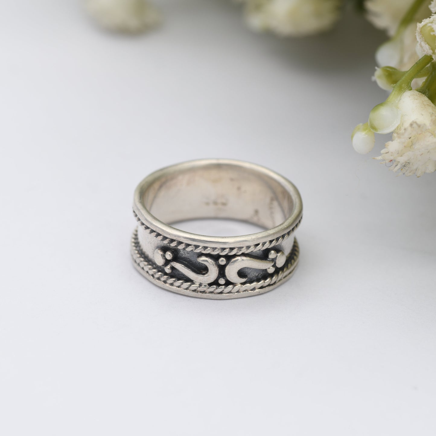 Vintage Sterling Silver Rope Twist Band Ring