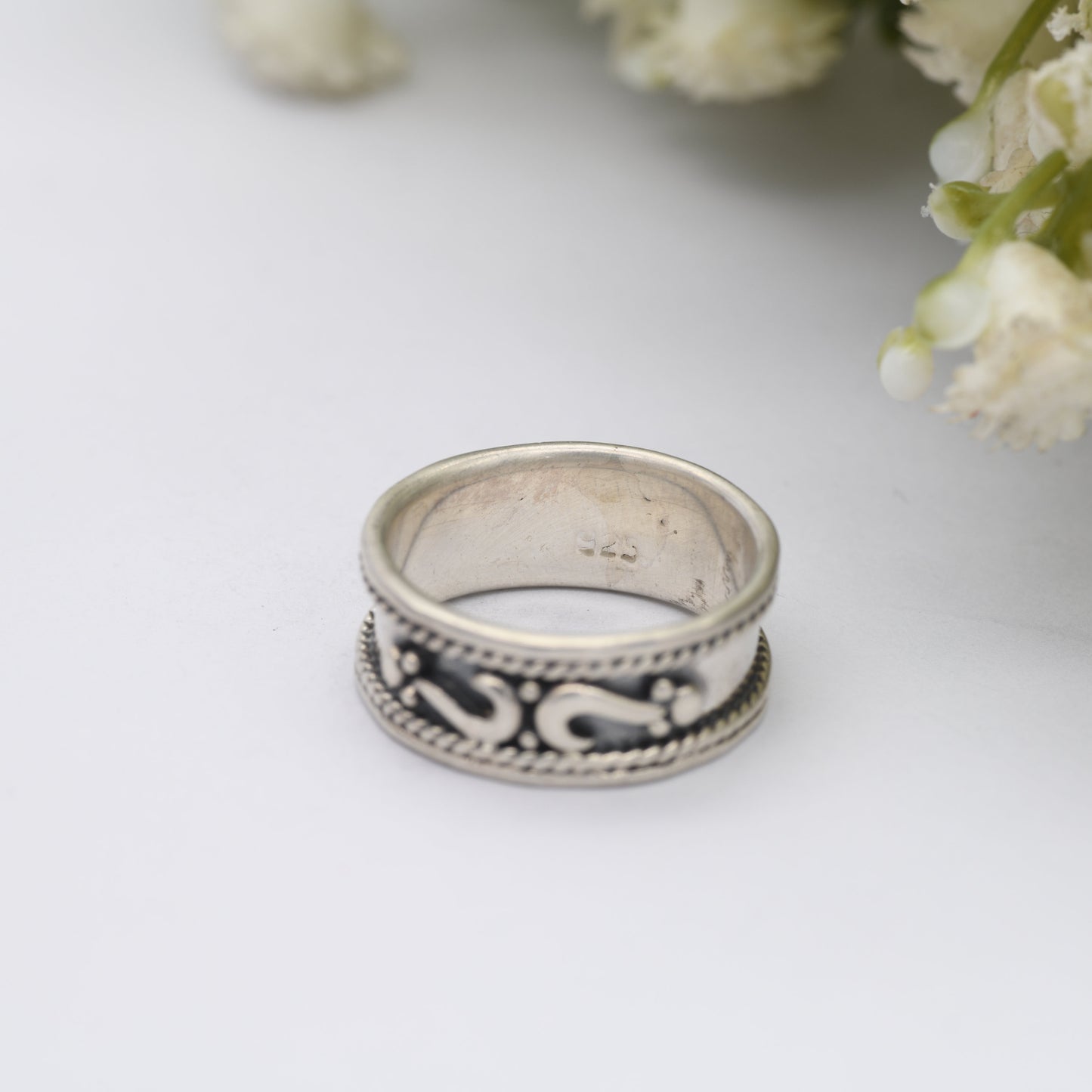 Vintage Sterling Silver Rope Twist Band Ring
