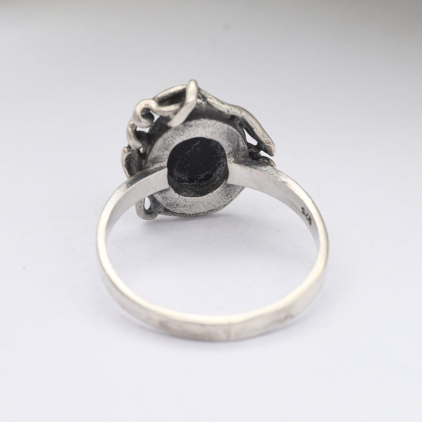 Vintage Sterling Silver Onyx Ring