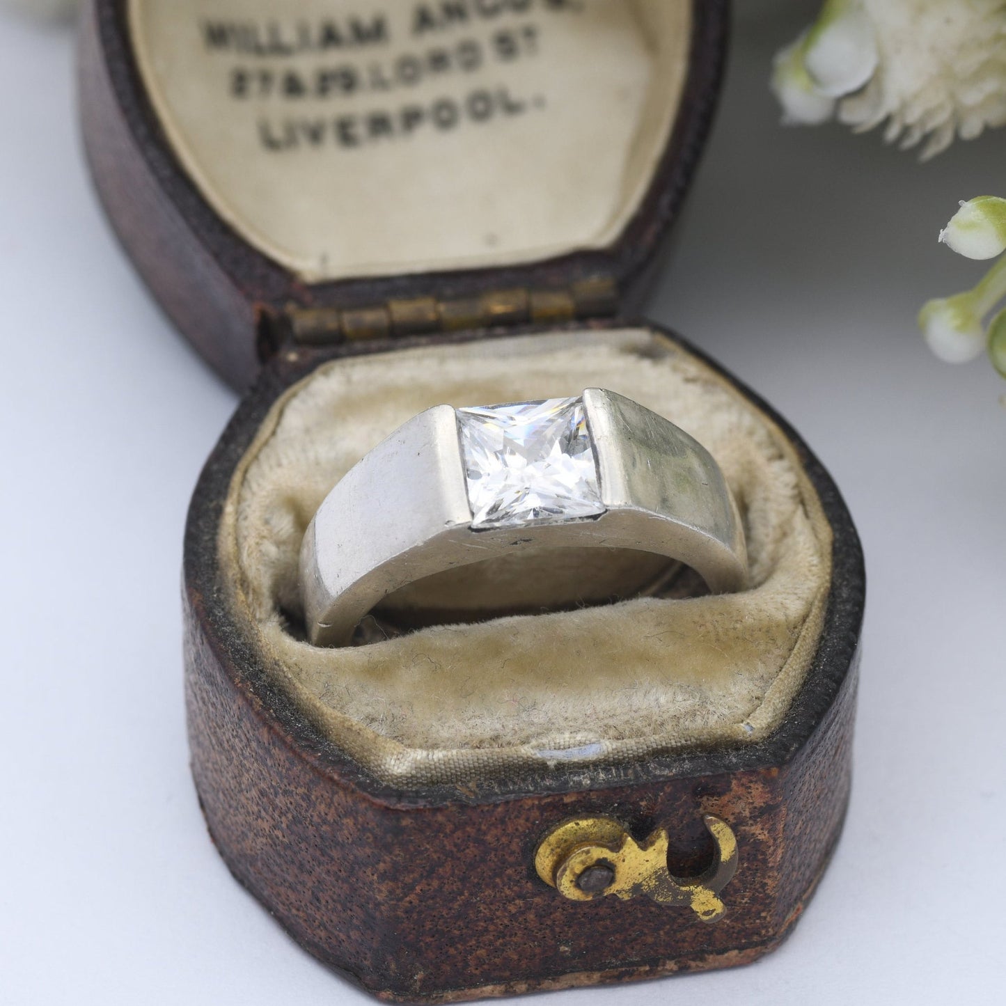 Vintage Sterling Silver Cubic Zirconia Solitaire Ring
