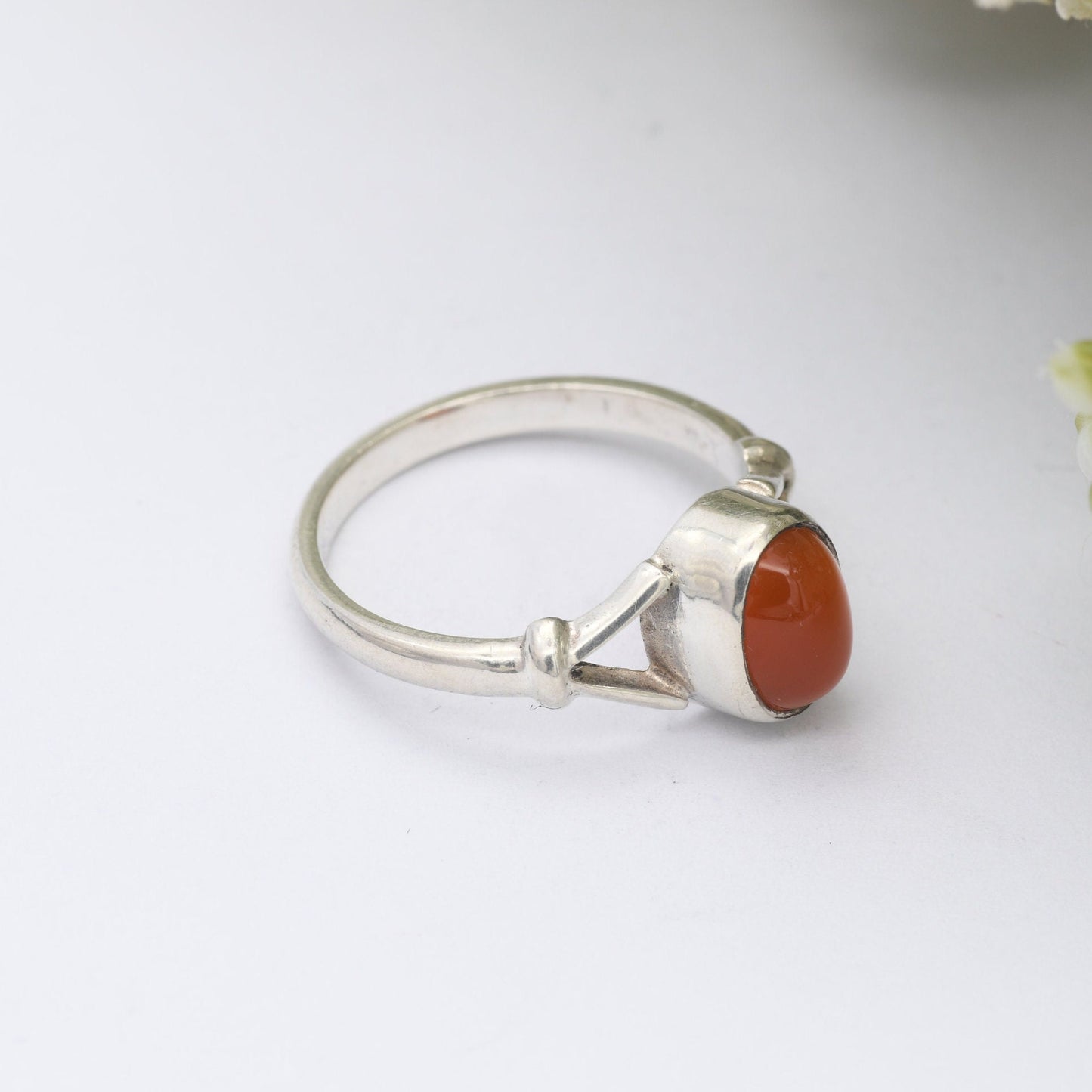 Vintage Carnelian Sterling Silver Ring
