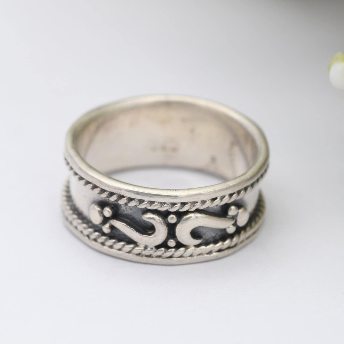 Vintage Sterling Silver Rope Twist Band Ring