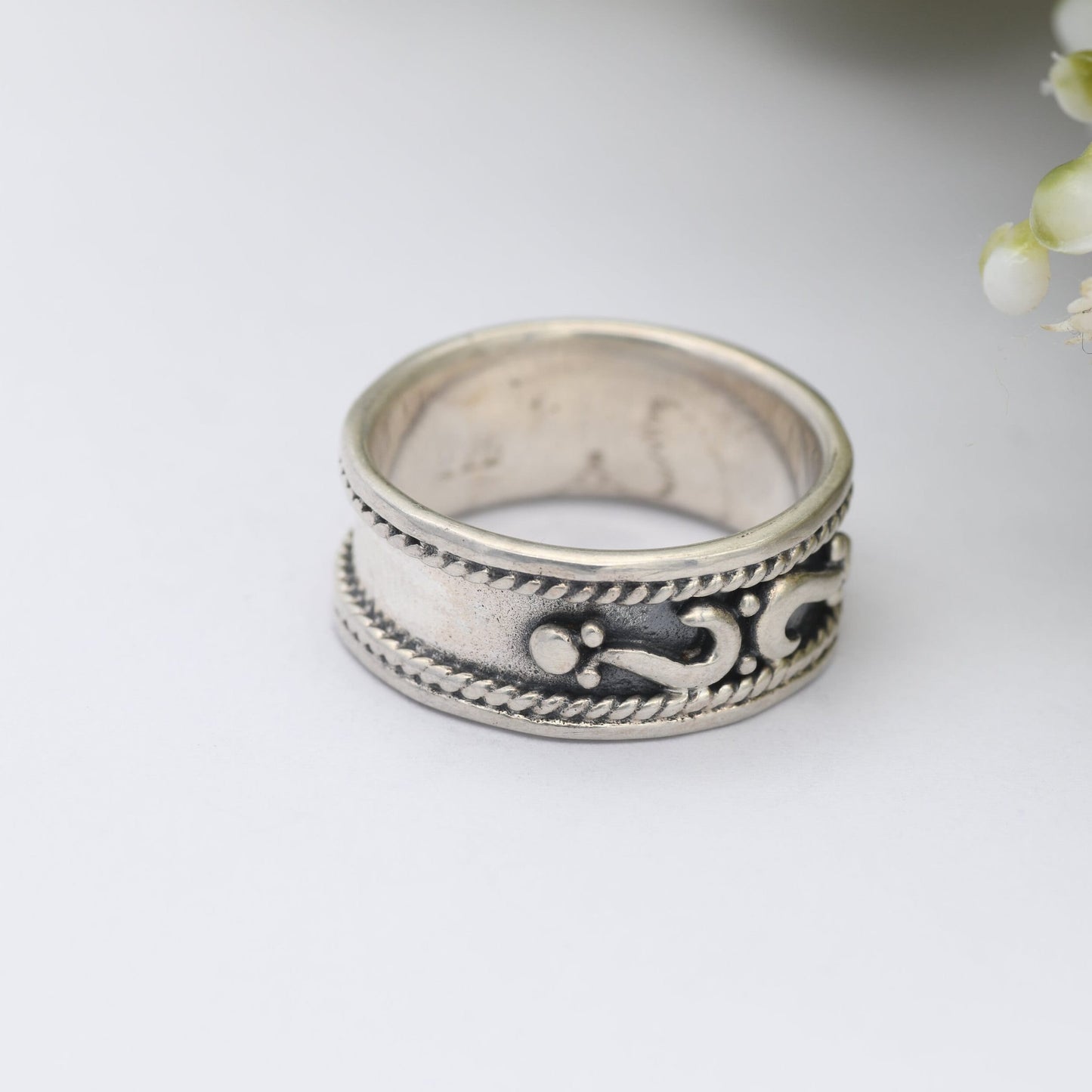 Vintage Sterling Silver Rope Twist Band Ring
