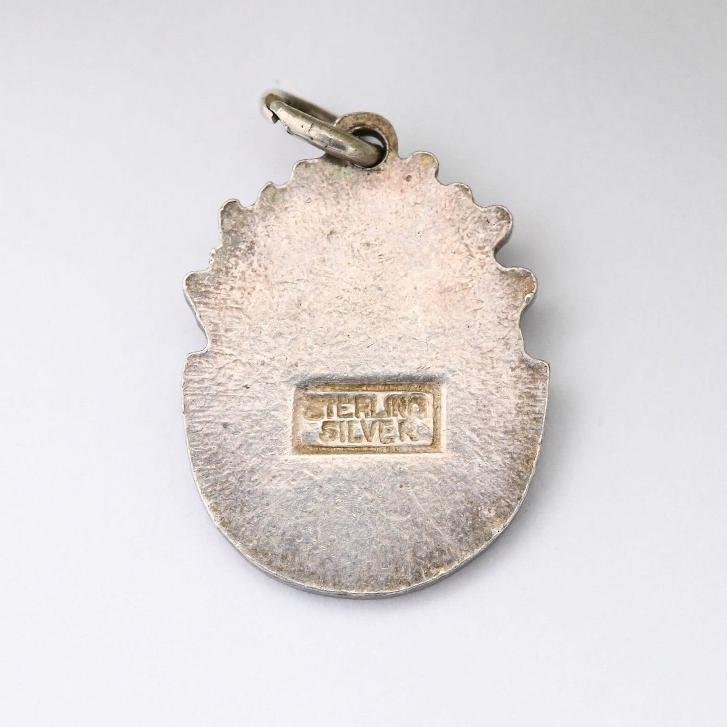 Vintage Sterling Silver Sanctuary Knocker Enamel Charm Pendant