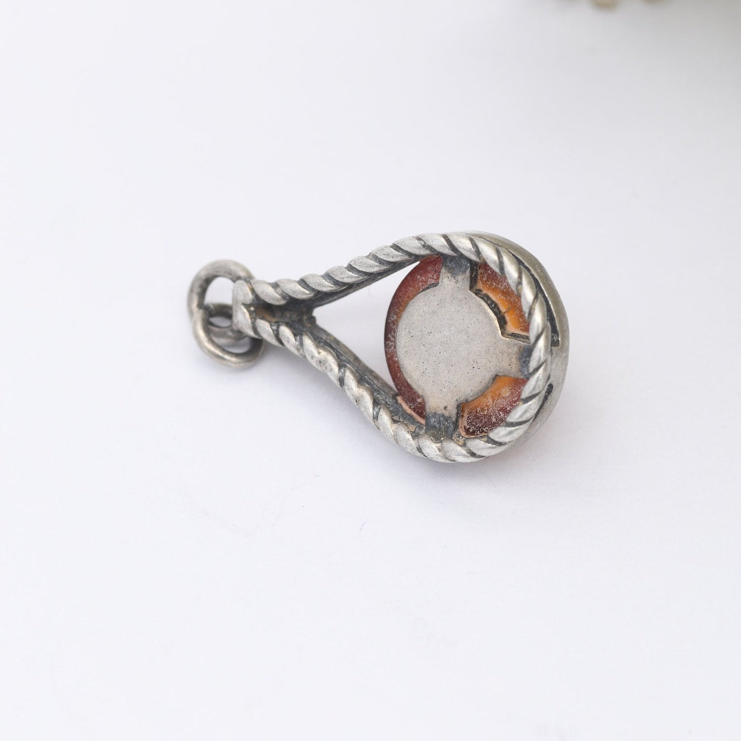 Vintage Amber Silver Pendant - Baltic Amber Pendant | Teardrop Shape