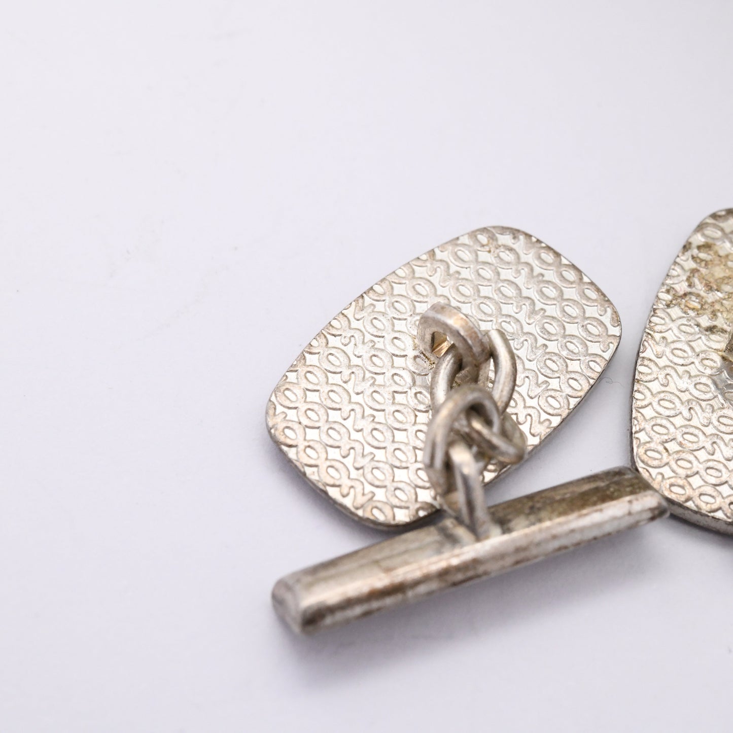 Vintage Scottish Sterling Silver Cufflinks with Enamel Blue Cross