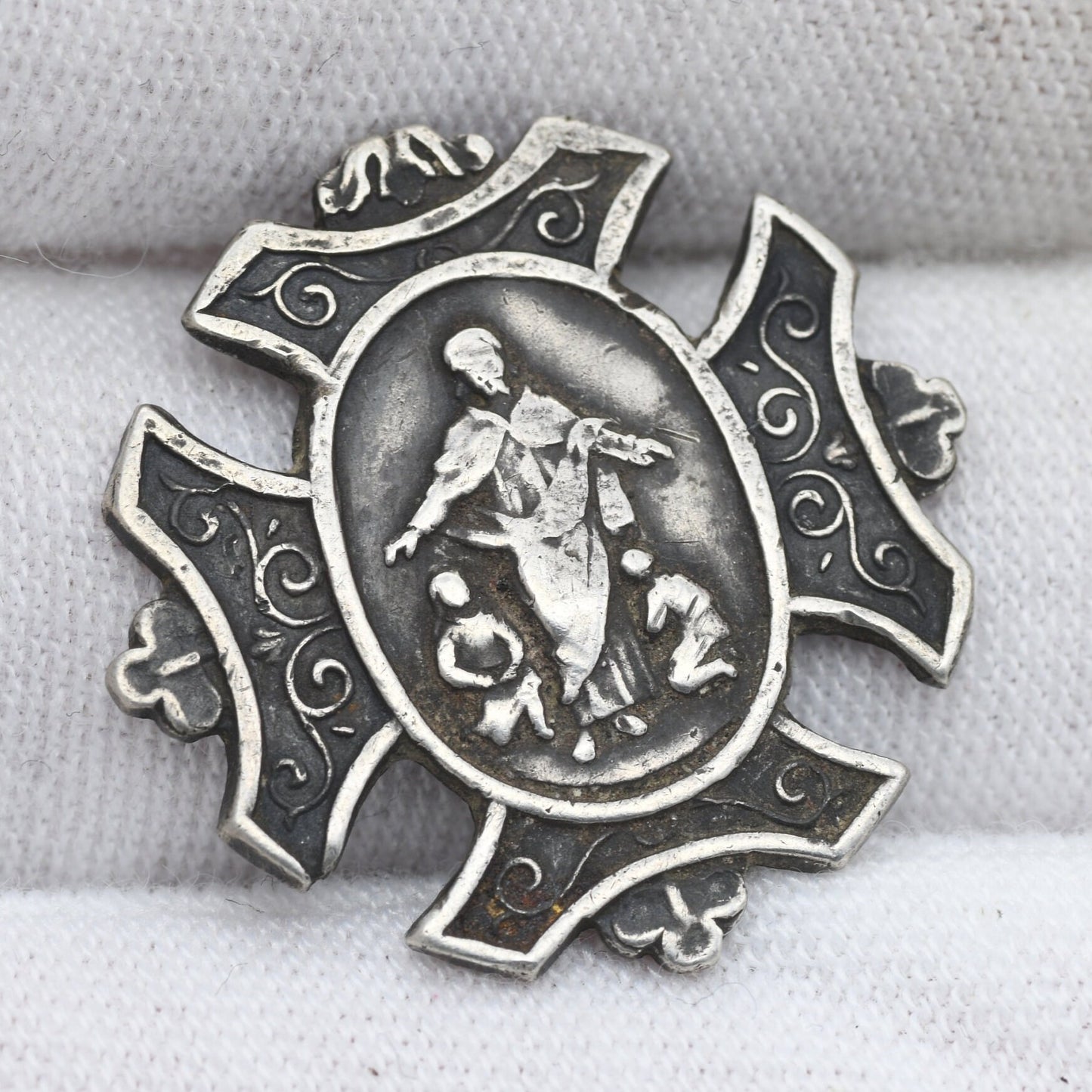 Antique 1903 Sterling Silver Token - Manchester District Sunday School Association Bazaar Fob | Religious Christian Collectable | Edwardian