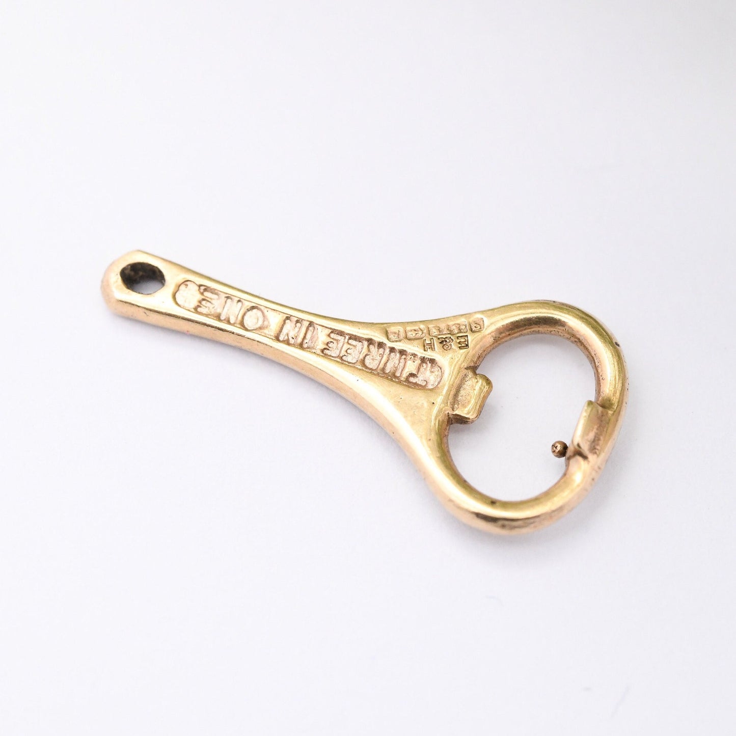 Vintage 9ct Gold Bottle Opener Charm Pendant 1964 - Three in One Bottle Opener
