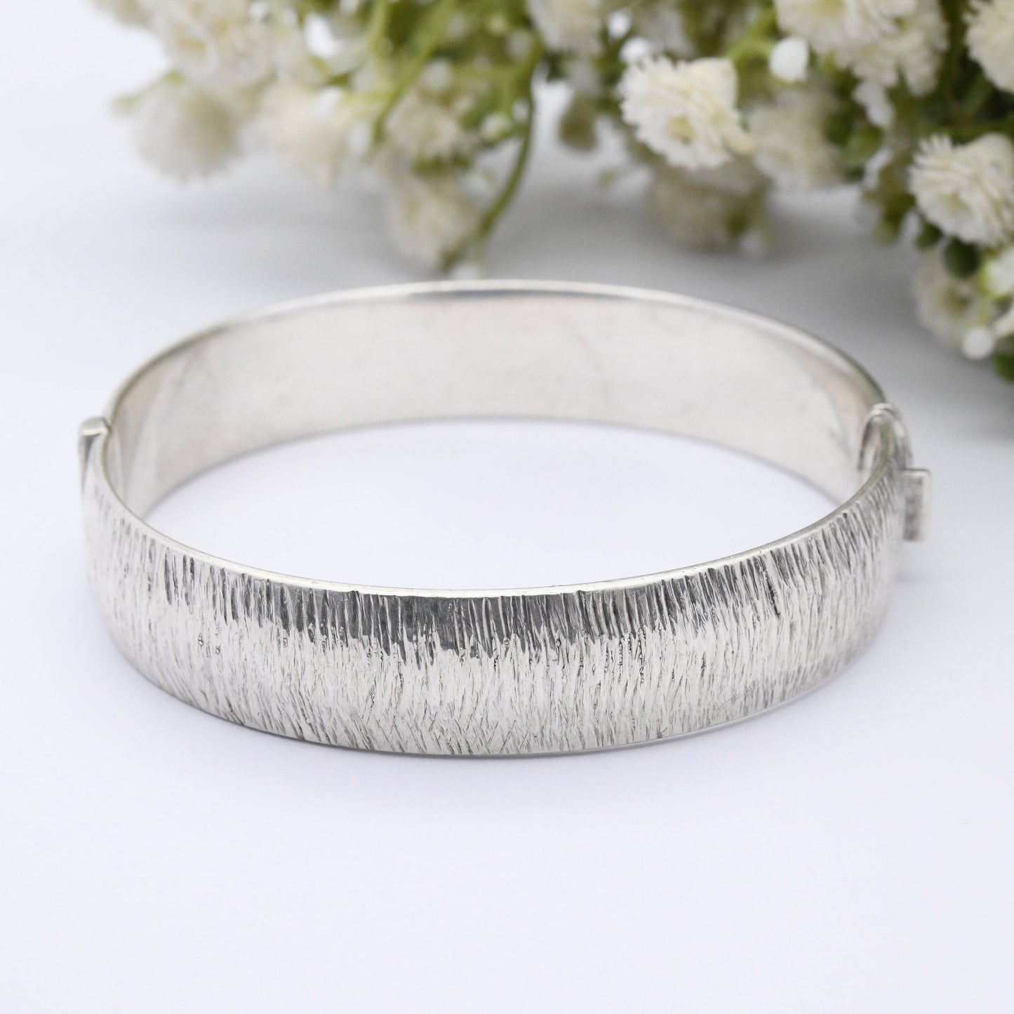 Vintage Sterling Silver Bangle Bracelet by Rigby and Wilson R&W 1971