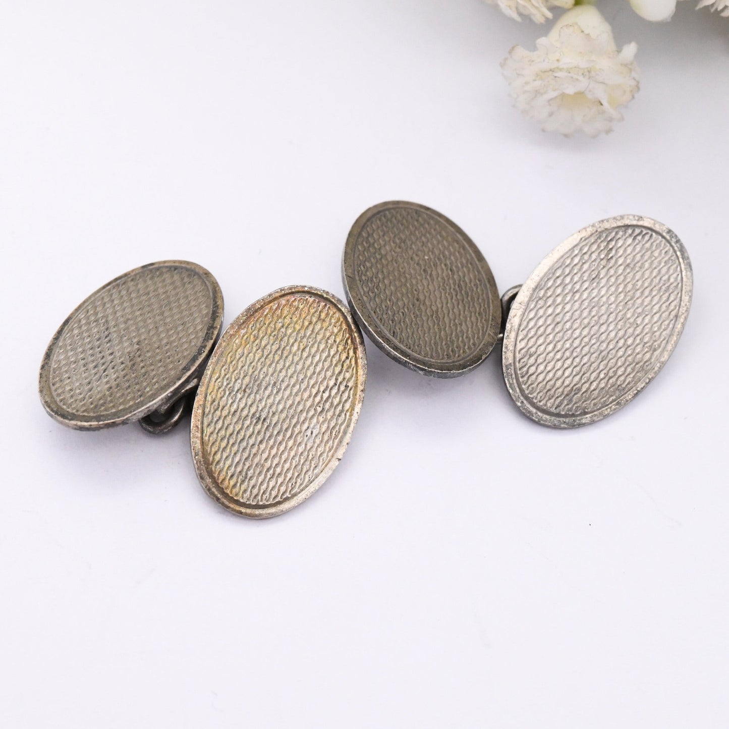 Vintage Sterling Silver Cufflinks 1955