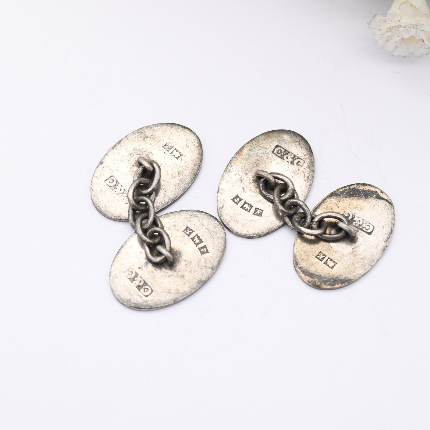 Vintage Sterling Silver Cufflinks 1955