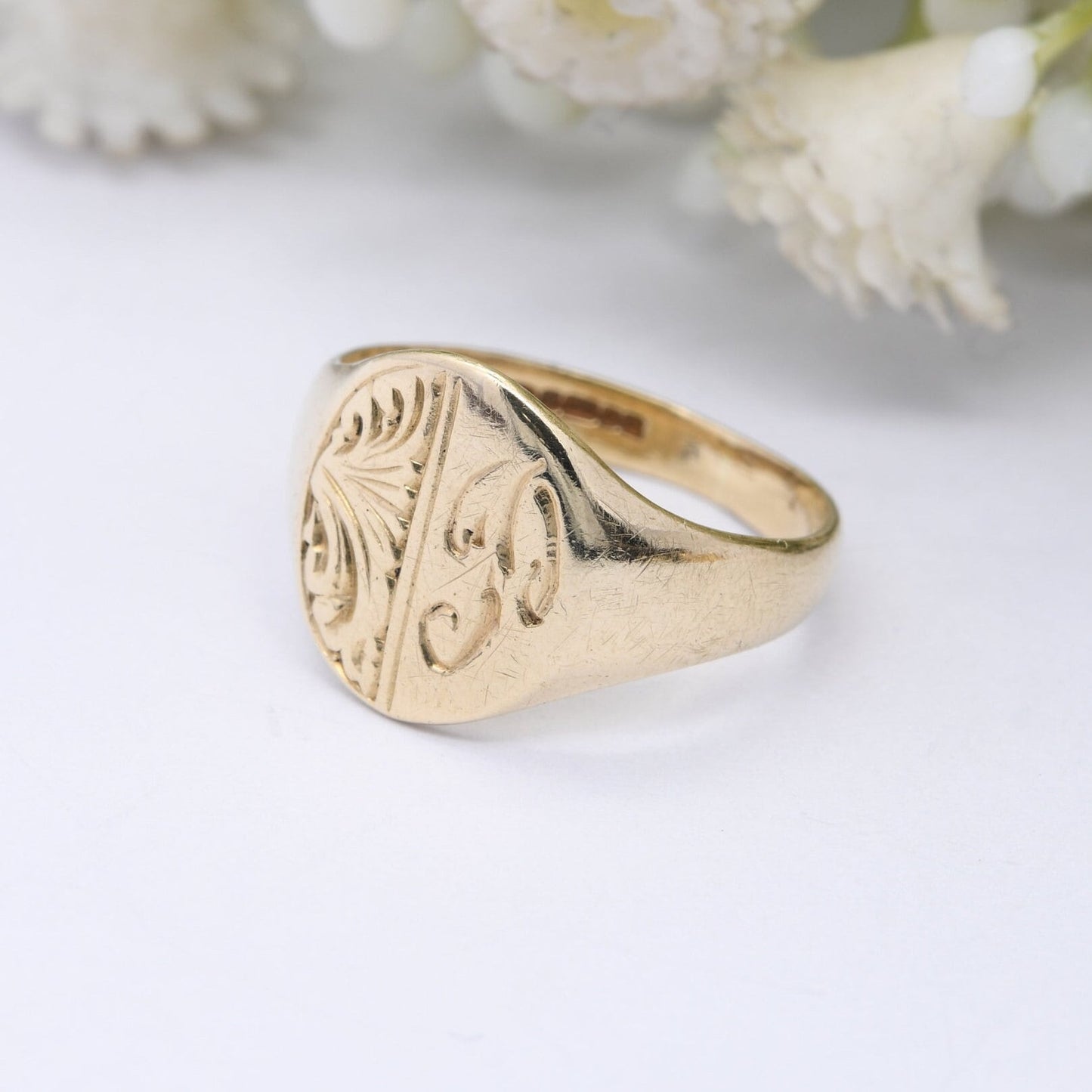 Vintage 9ct Gold Signet Ring 1990