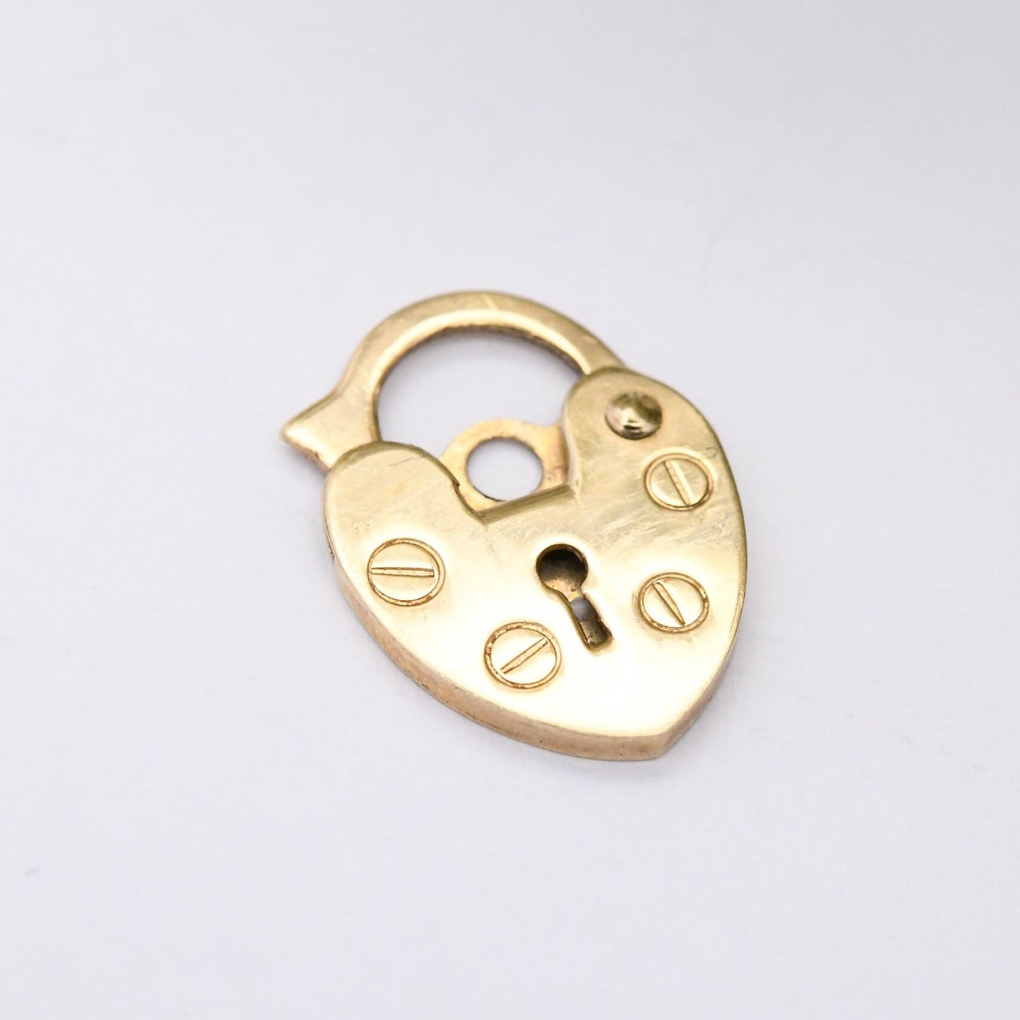 Vintage 9ct Gold Padlock Heart Clasp