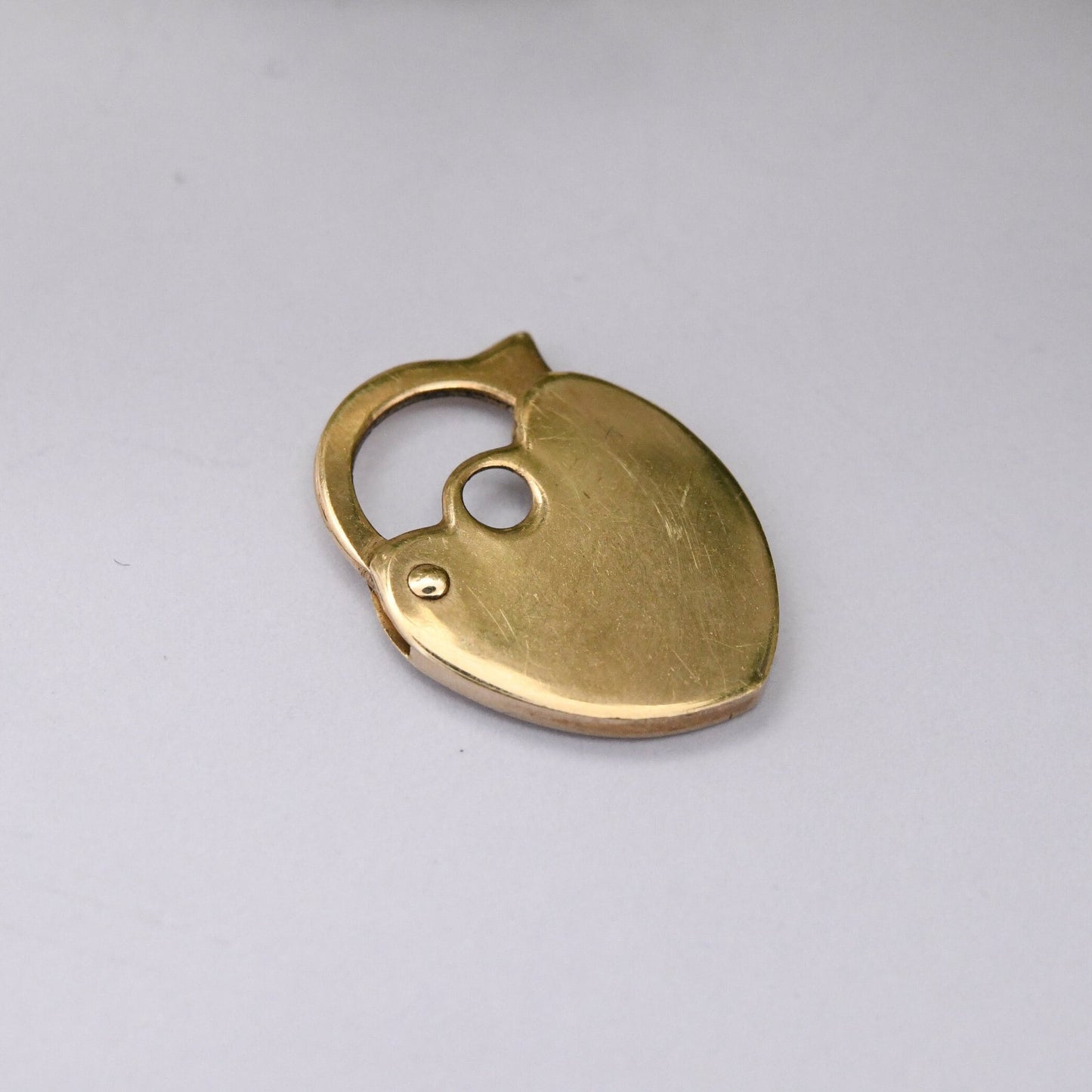 Vintage 9ct Gold Padlock Heart Clasp