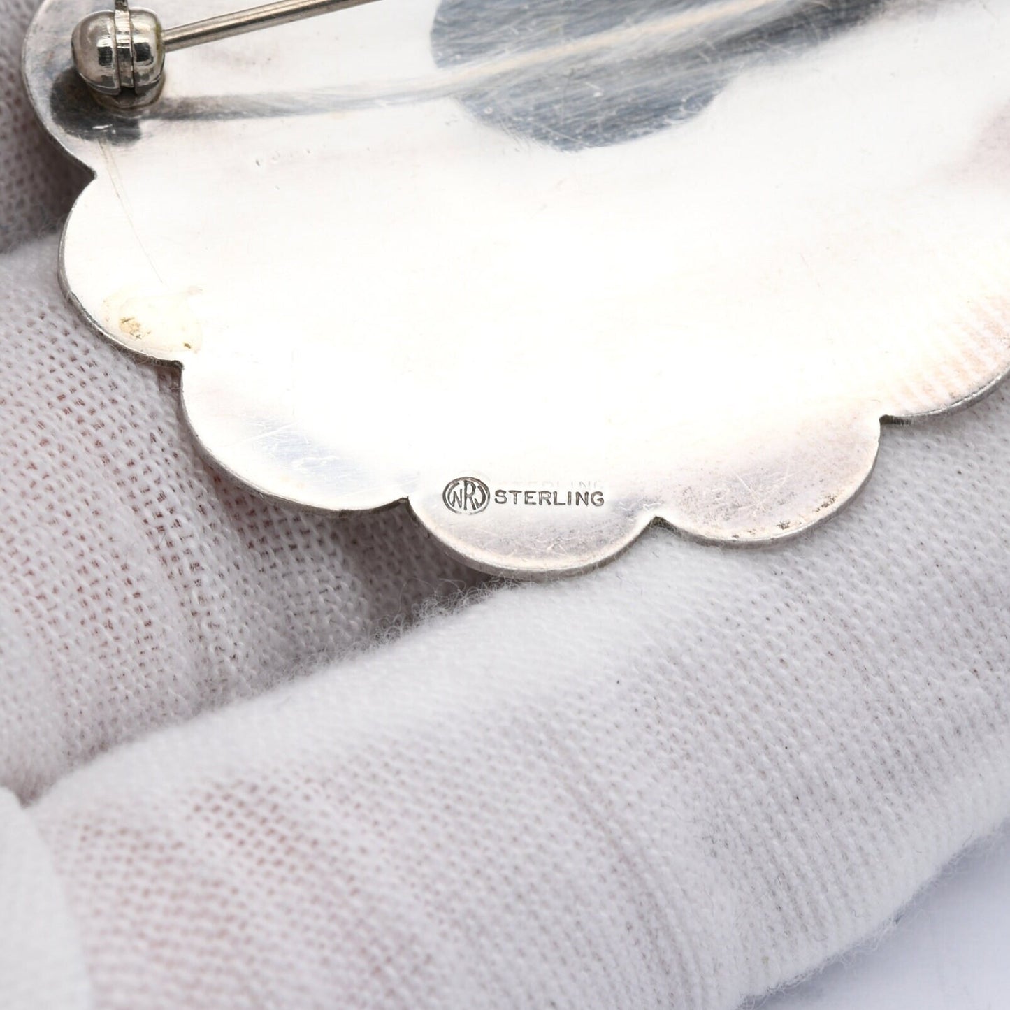 Vintage Sterling Silver Engraved Floral Scrolling Brooch - Floral Victorian Style Jewellery