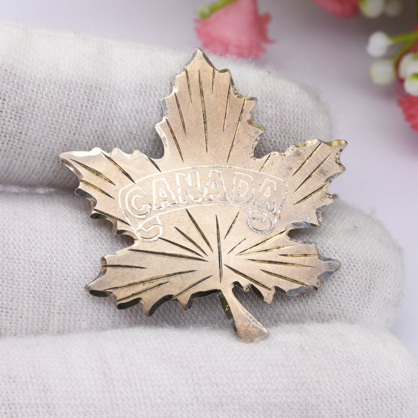 Vintage Bond Boyd Sterling Silver Canada Maple Leaf Brooch - Silver Canadian Souvenir