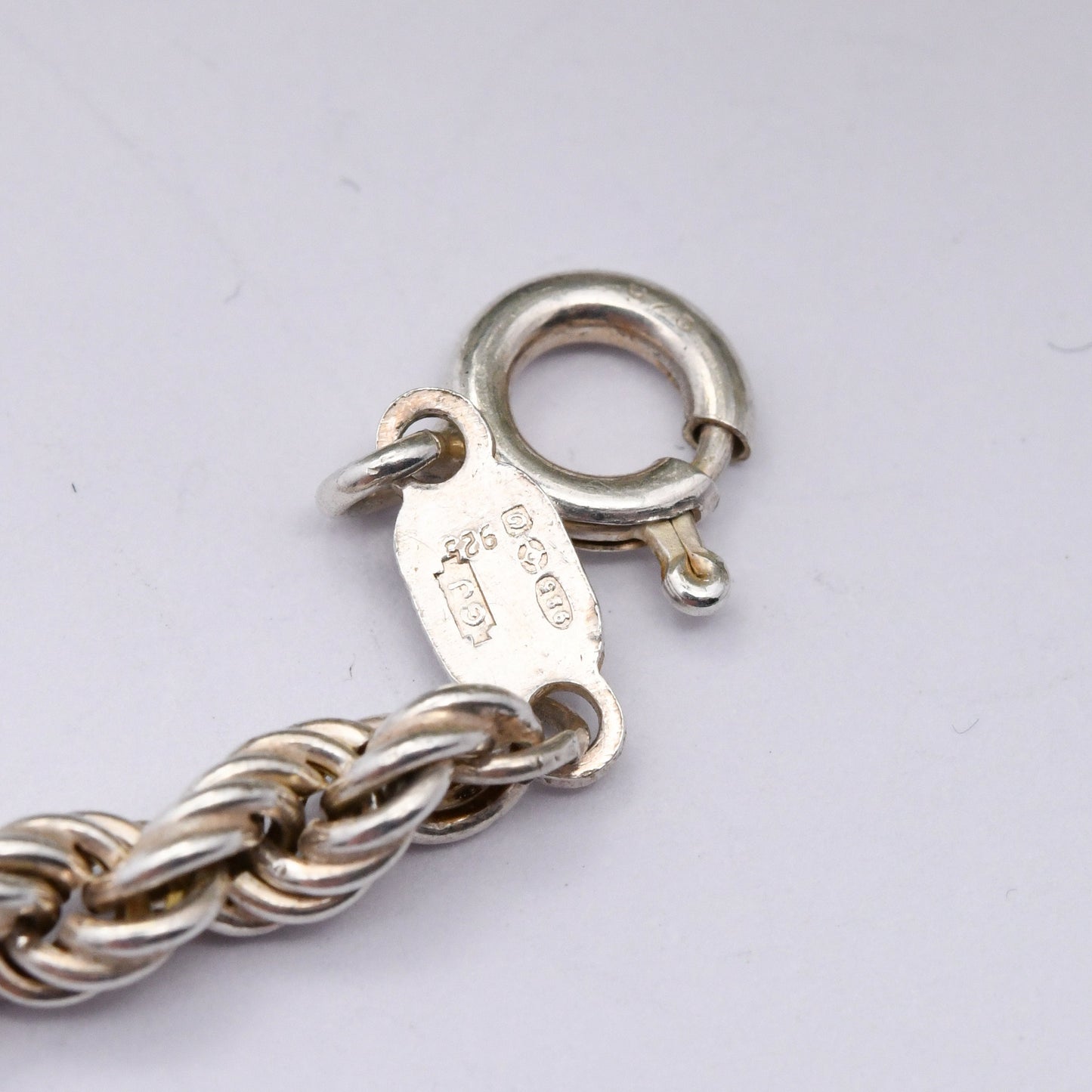 Vintage Sterling Silver Rope Twist Chain Necklace 1988 - Chunky Unisex Design | 20"